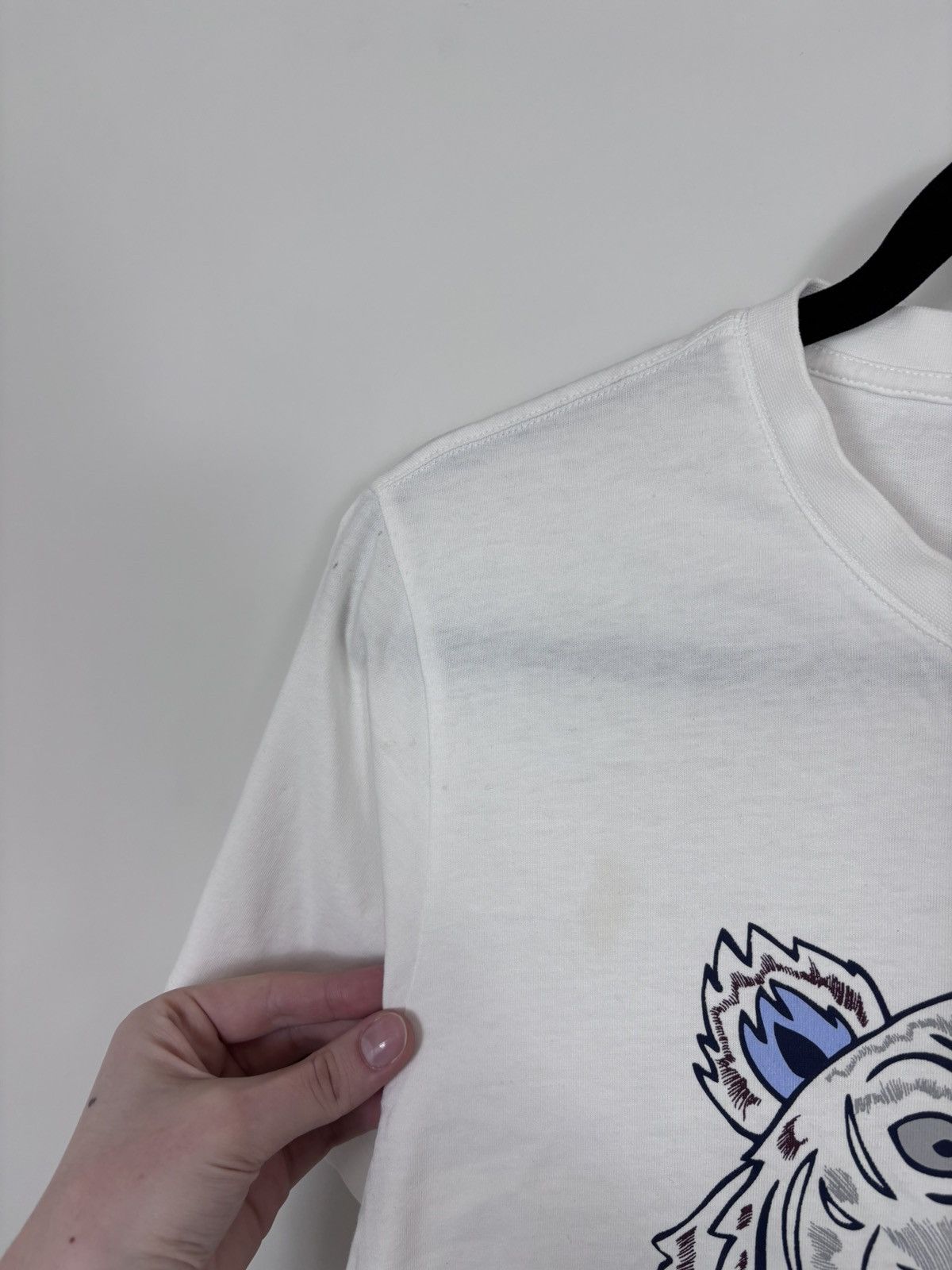 Kenzo Kenzo Paris Tiger Print Big Logo Men’s White T-Shirt Tee Size US S / EU 44-46 / 1 - 7 Thumbnail