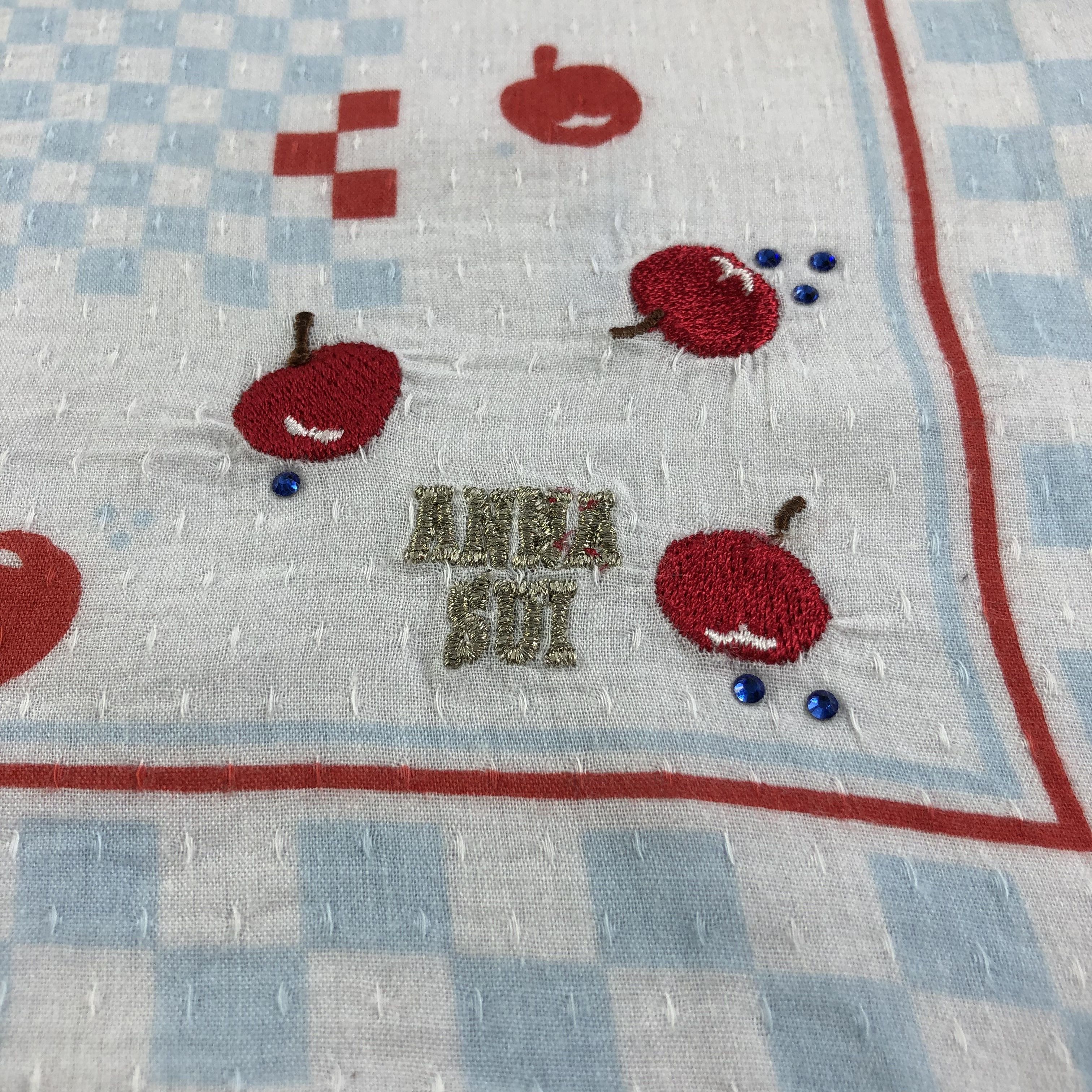 Anna Sui Anna Sui Cherry Handkerchief Neckerchief Bandana H1794 Size ONE SIZE - 4 Thumbnail