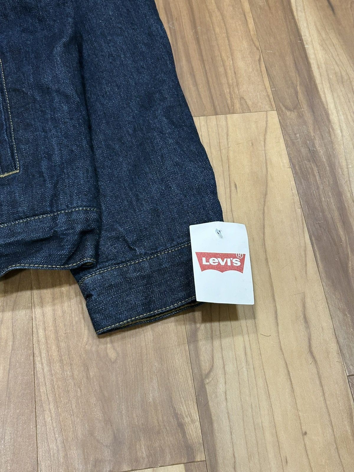 Levi's 2009 Levi's Type III Dark Wash Sherpa Lined Denim Jacket Size US L / EU 52-54 / 3 - 4 Thumbnail