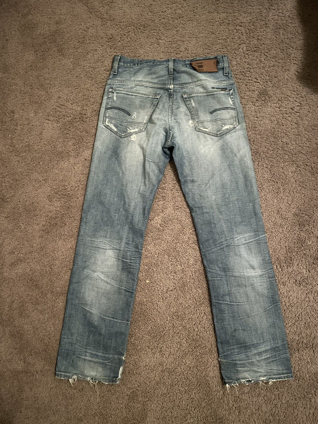 G-Star × Vintage G-Star Raw 3301 Distressed Jeans Size US 28 / EU 44 - 2 Thumbnail