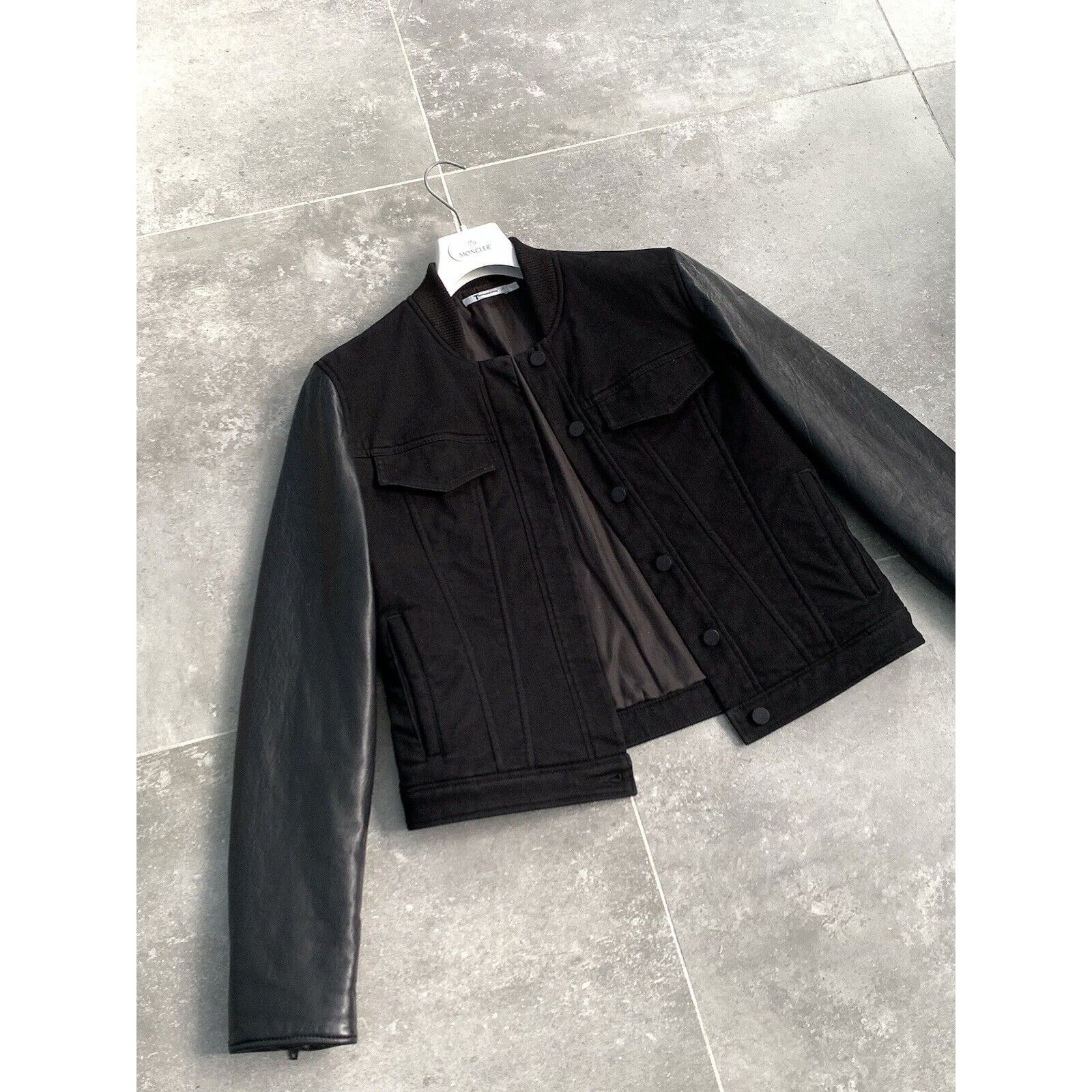 Designer × Japanese Brand × T by Alexander Wang Women ALEXANDER WANG LEATHER Insulated Bomber Jacket L UK 14 Size L / US 10 / IT 46 - 15 Thumbnail
