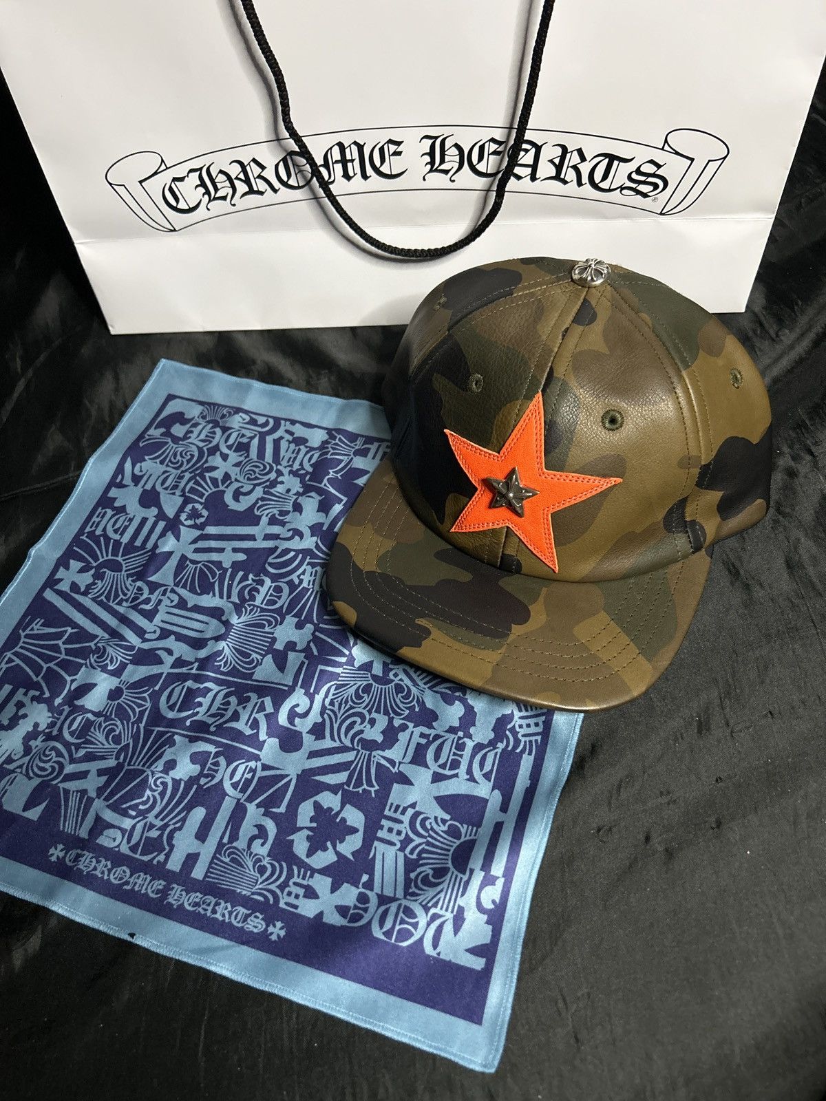 Chrome Hearts Chrome Hearts Camo Star Patch Gunslinger Leather Hat Size ONE SIZE - 1 Thumbnail