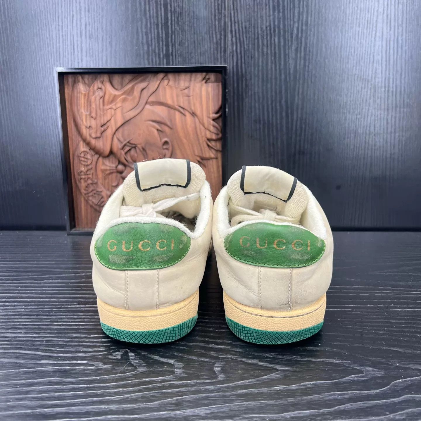 Gucci Gucci Rhyton Gray Green 40 Boxed Lining Replaced Size US 7 / EU 40 - 5 Thumbnail