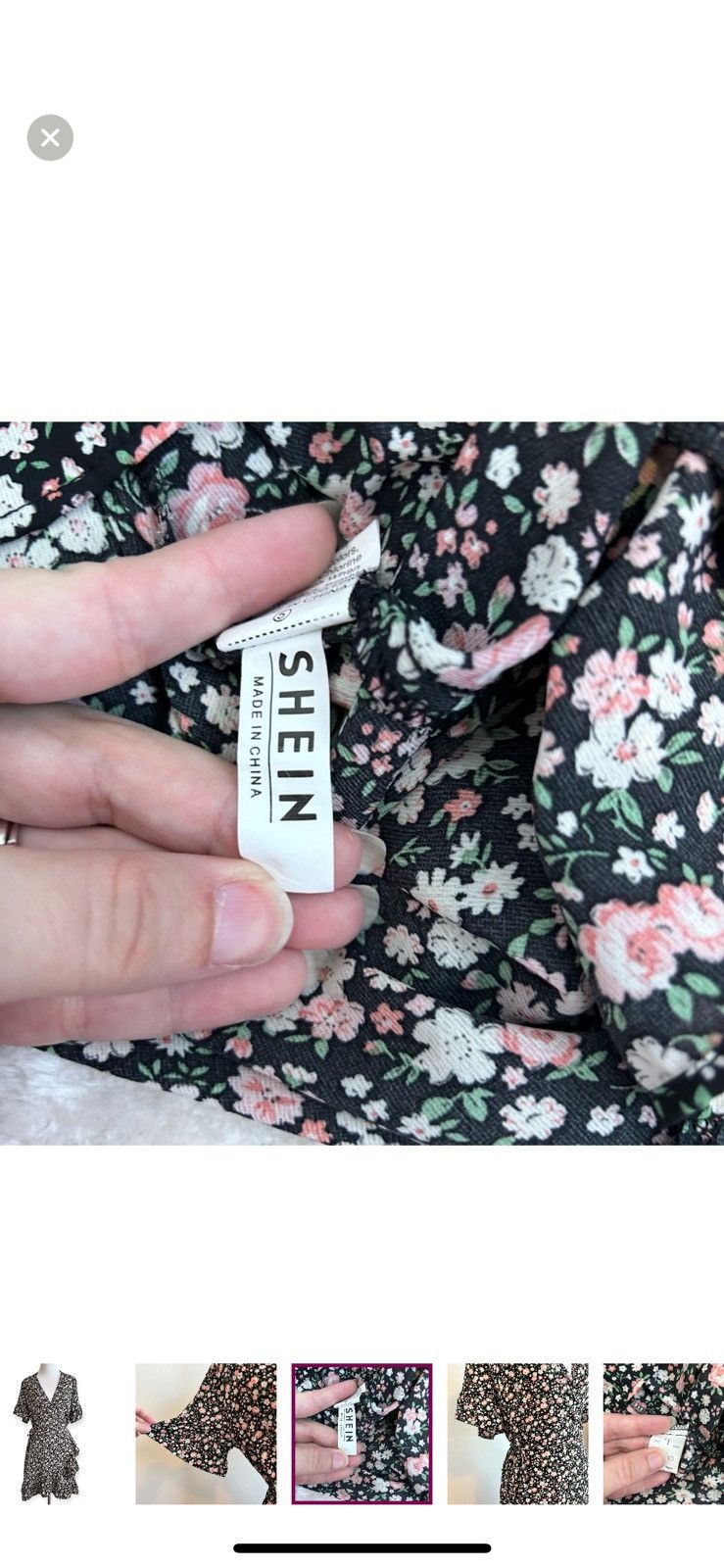 Shein Shein large floral wrap front dress Size L / US 10 / IT 46 - 3 Thumbnail