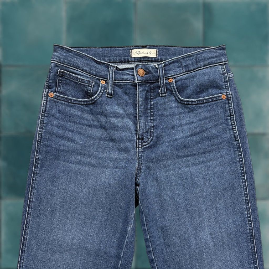 Madewell Madewell Jeans Womens 28 Blue Mid Rise Stovepipe Straight Leg Stretch Denim Size 28" / US 6 / IT 42 - 1 Thumbnail