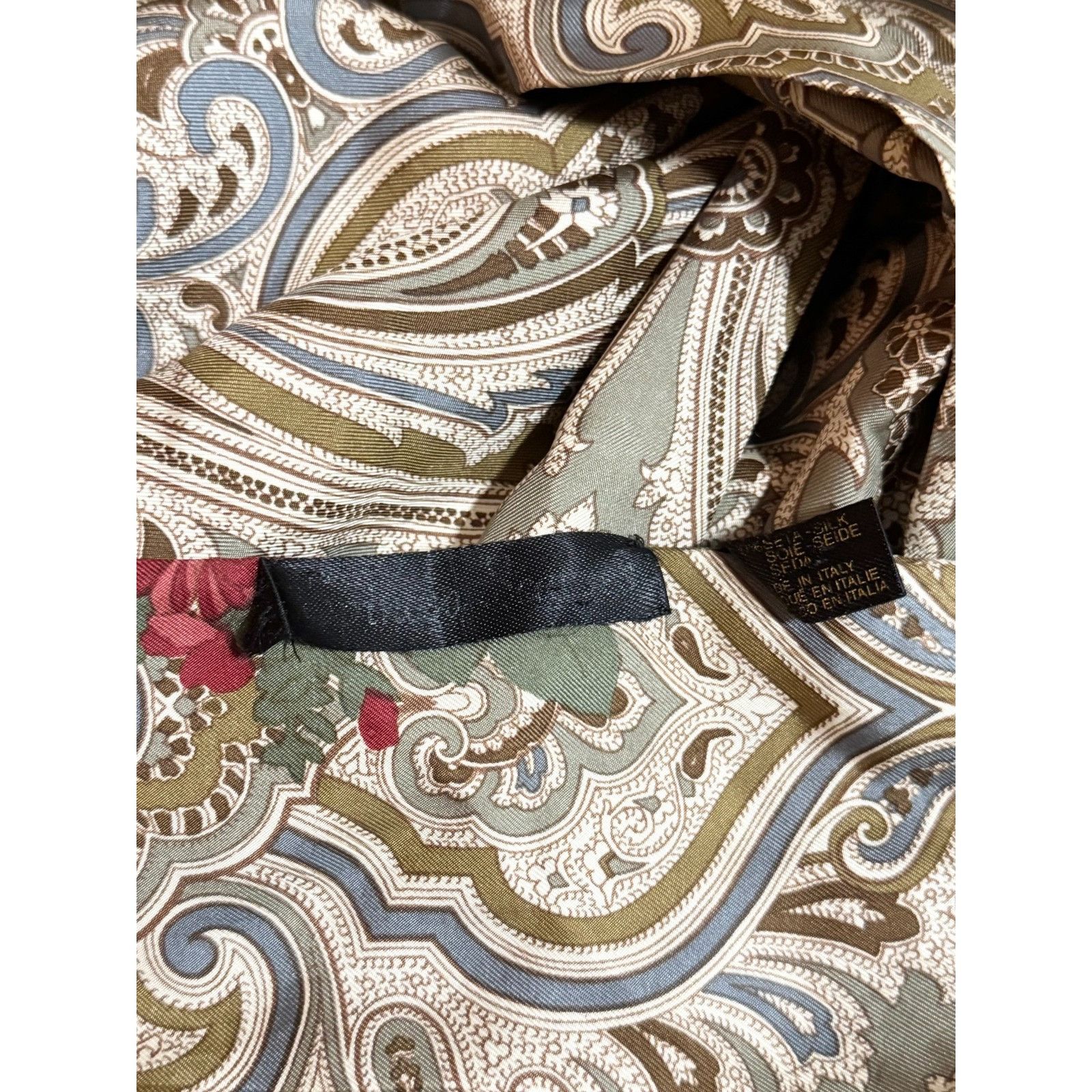 Vintage Spinoso scarves long silk scarf with suede tassels Size ONE SIZE - 6 Thumbnail