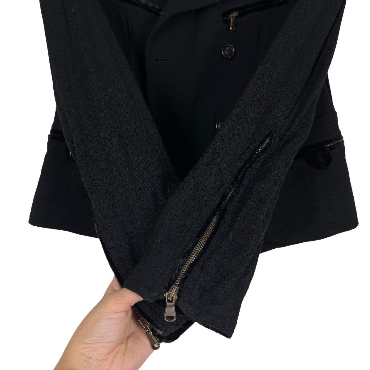 Donna Karan 🔥 DONNA KARAN NY MULTI BUTTON ZIPPER JACKET MADE IN ITALY Size US M / EU 48-50 / 2 - 13 Thumbnail