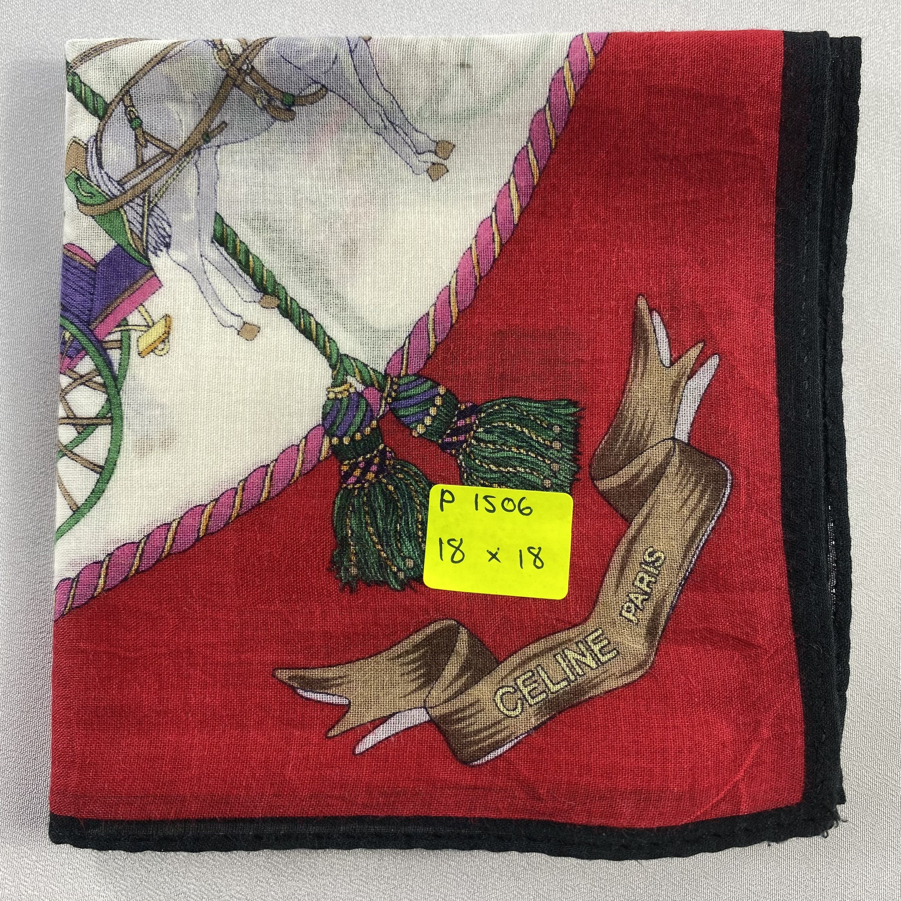 Celine × Vintage Celine Handkerchief / Neckerchief / Bandana-P1506 Size ONE SIZE - 7 Thumbnail