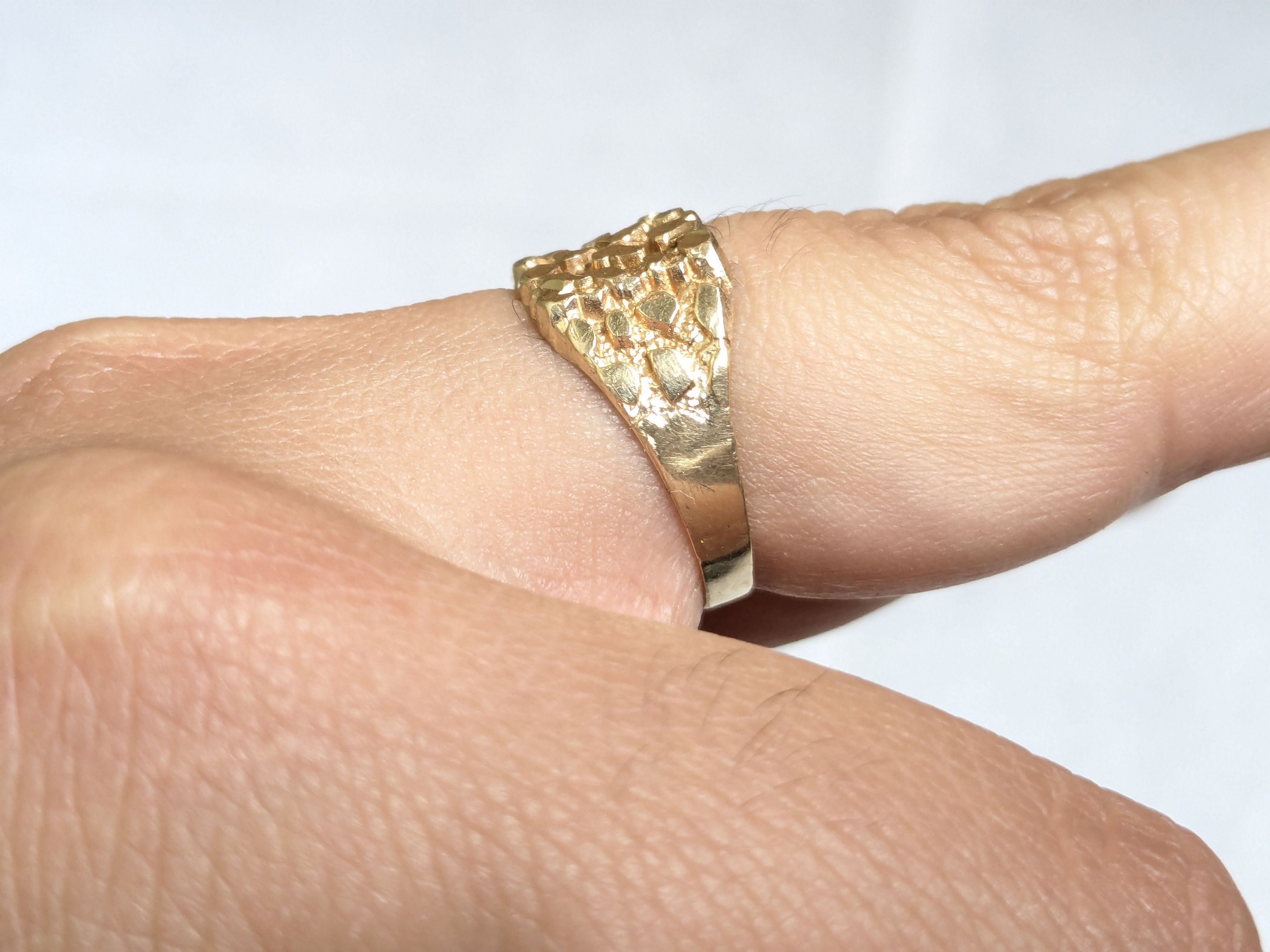 Jewelry Vintage 10k Yellow Gold Nugget Ring Size 8.75 Size ONE SIZE - 10 Thumbnail