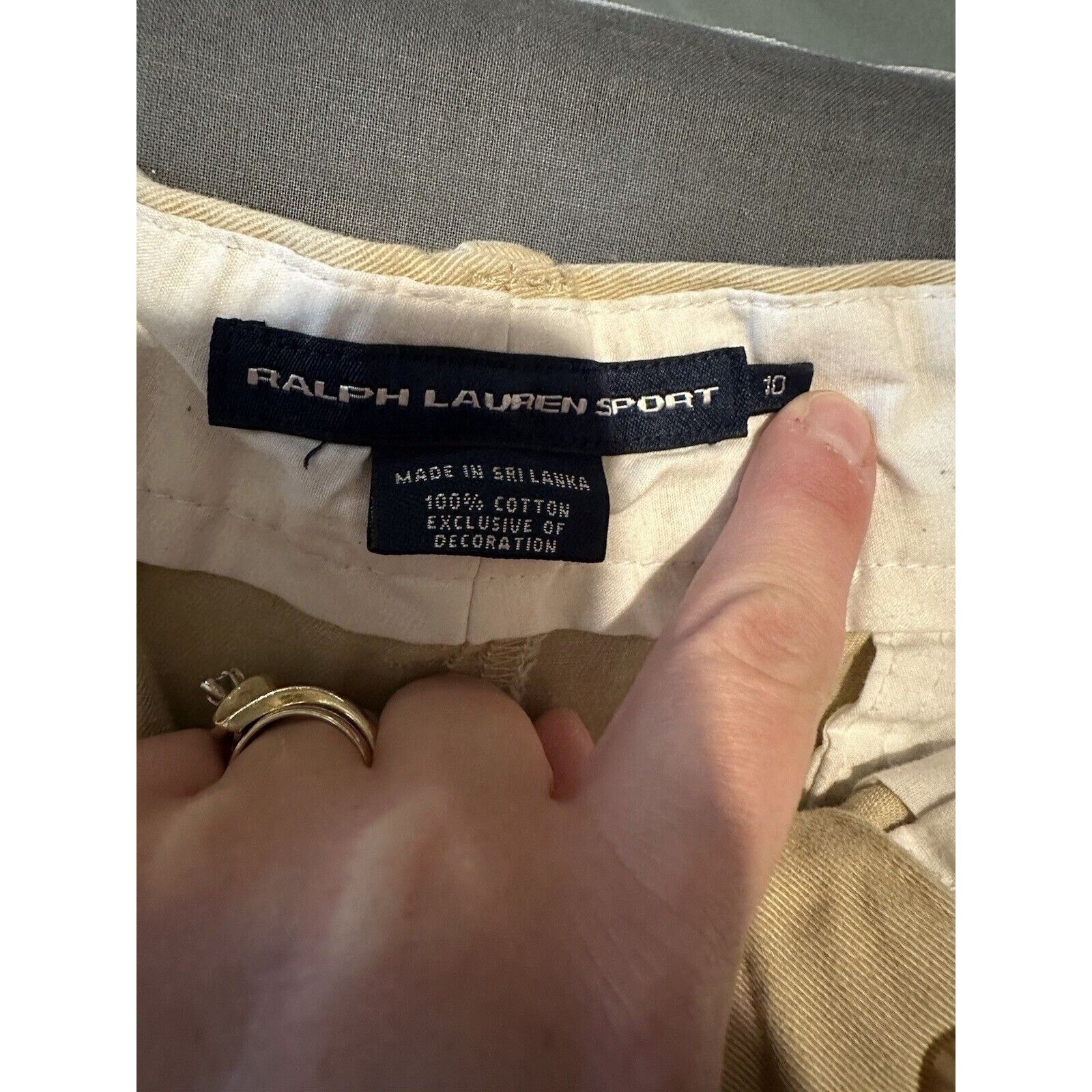 Ralph Lauren Sport Ralph Lauren Sport 10 Bermuda Khaki Shorts Logo Flat Front Size 32" / US 10 / IT 46 - 4 Thumbnail