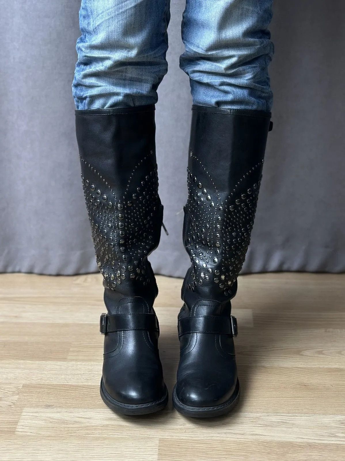 ASH Vintage Leather High Heel Boots Avantgarde Gothic Y2K Guidi Size US 6 / IT 36 - 6 Thumbnail