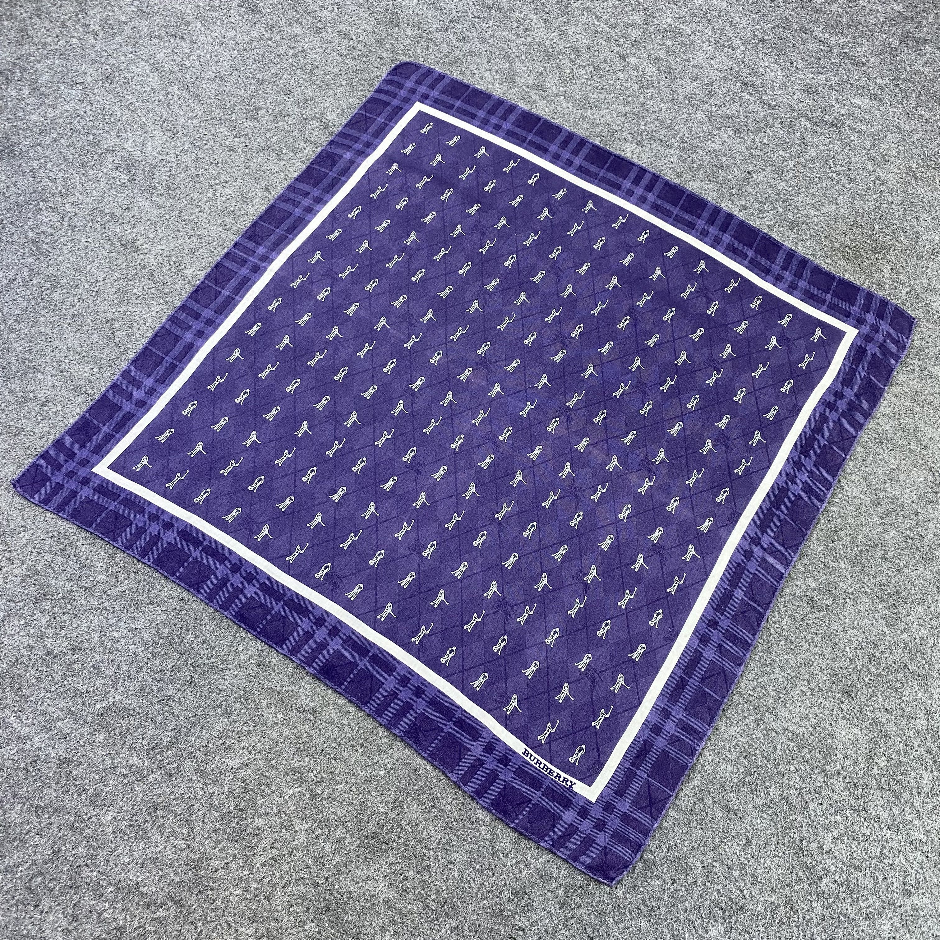 Burberry × Vintage Burberry Handkerchief / Bandana / Neckerchief-B1524 Size ONE SIZE - 4 Thumbnail
