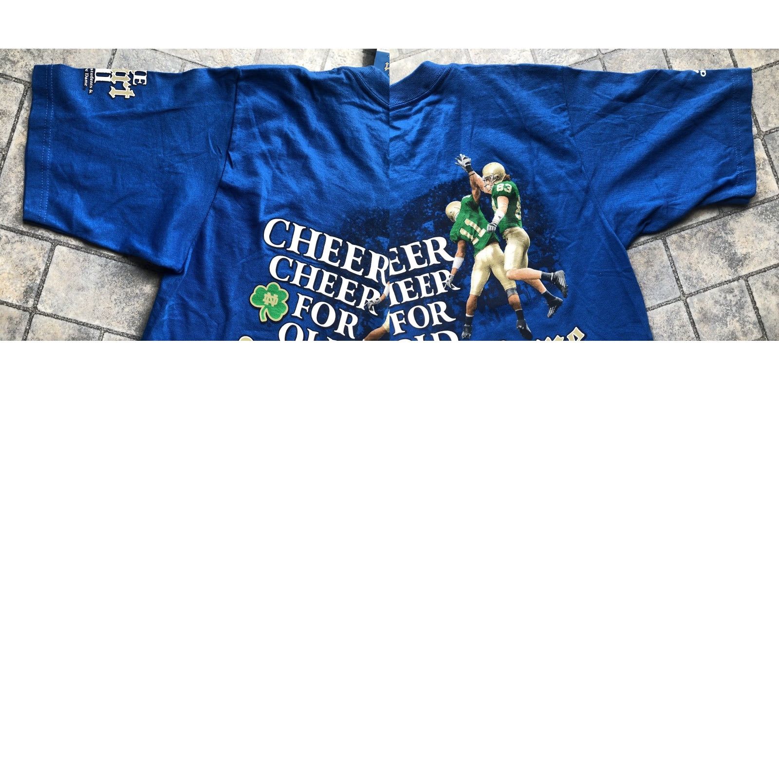 Adidas Notre Dame 2011 Football Adidas Mens SMALL T Shirt Blue Short Sleeve NWT Size US S / EU 44-46 / 1 - 10 Thumbnail