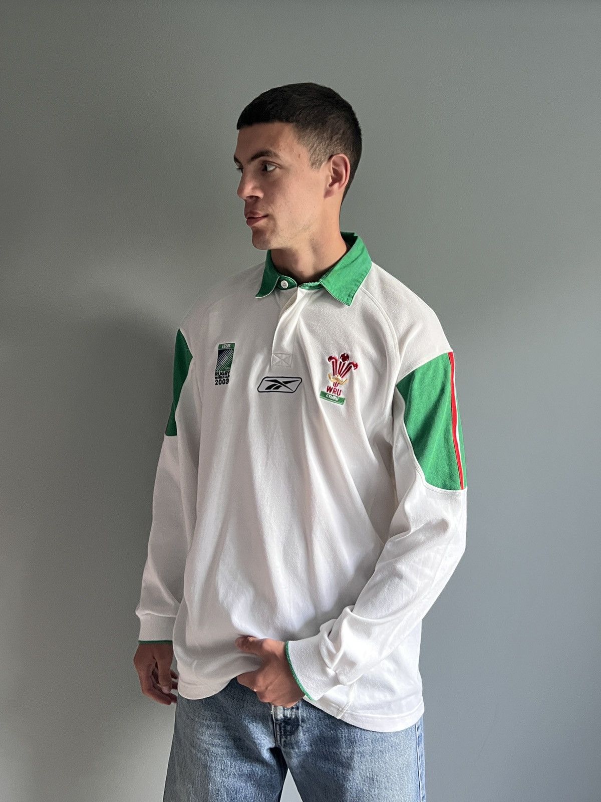 Reebok × Vintage Vintage Reebok WRU World Cup 2003 Rugby Longsleve Size US L / EU 52-54 / 3 - 2 Thumbnail
