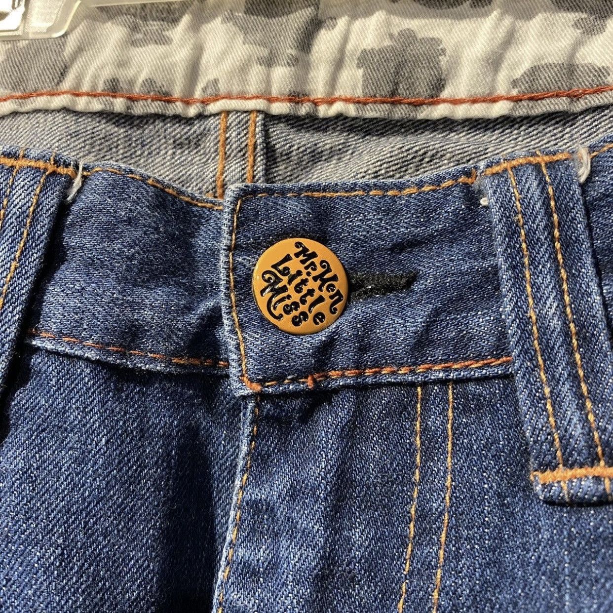 Beauty Beast Rare And Beautiful Mr. Men Little Miss Big Logo Denim Jeans Size US 34 / EU 50 - 8 Thumbnail