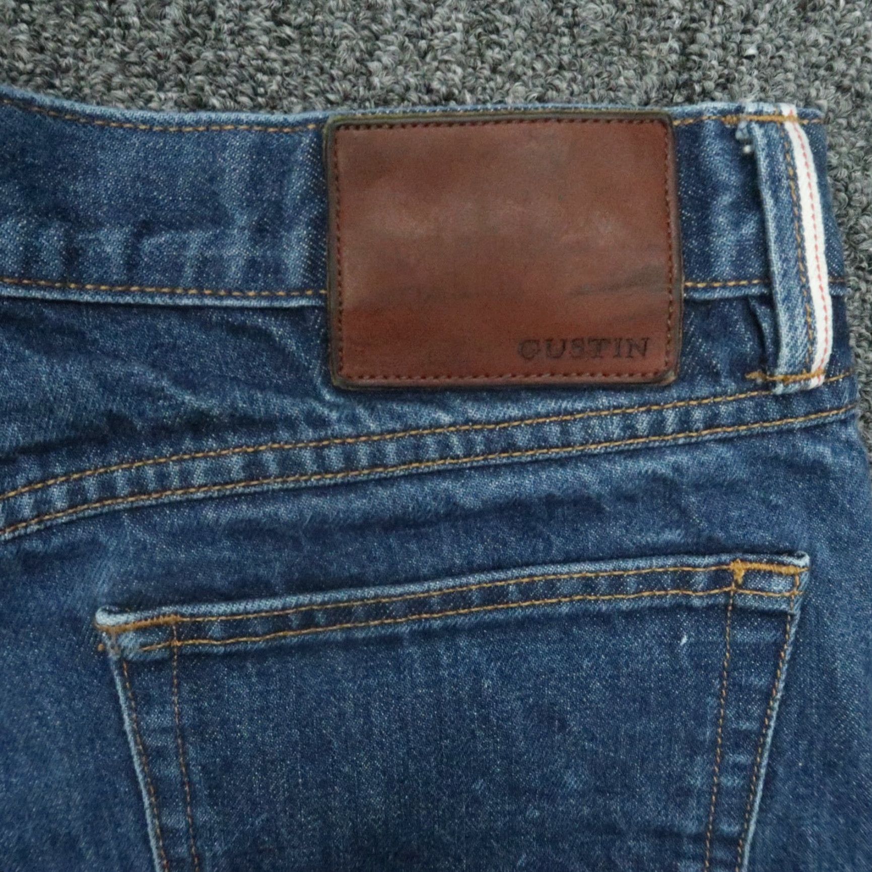 Gustin Gustin Jeans Mens 32x34 Blue California Straight Selvedge 5 Pocket Button Fly Size US 32 / EU 48 - 6 Thumbnail