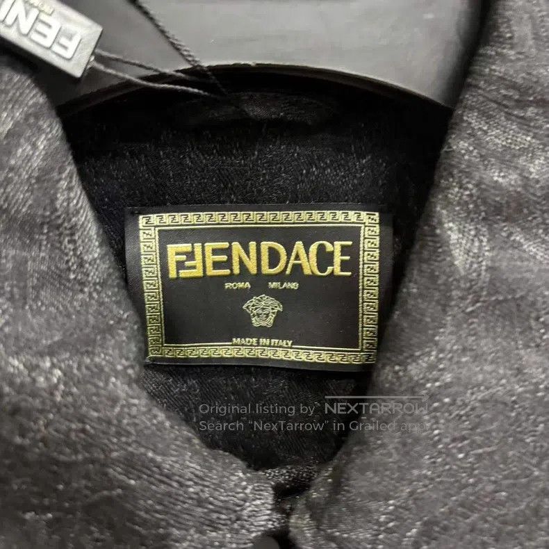 Versace Versace Co-branded black graphic logo meditation loose den Size US M / EU 48-50 / 2 - 2 Thumbnail