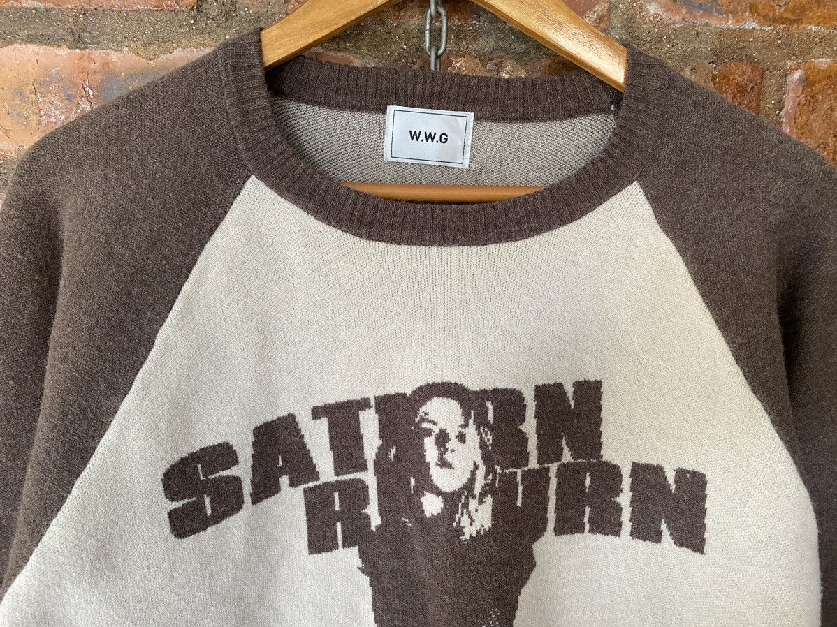 Japanese Brand 2000s W.W.G Pinup Girl intarsia Jacquard saturn return sex Size US M / EU 48-50 / 2 - 4 Thumbnail