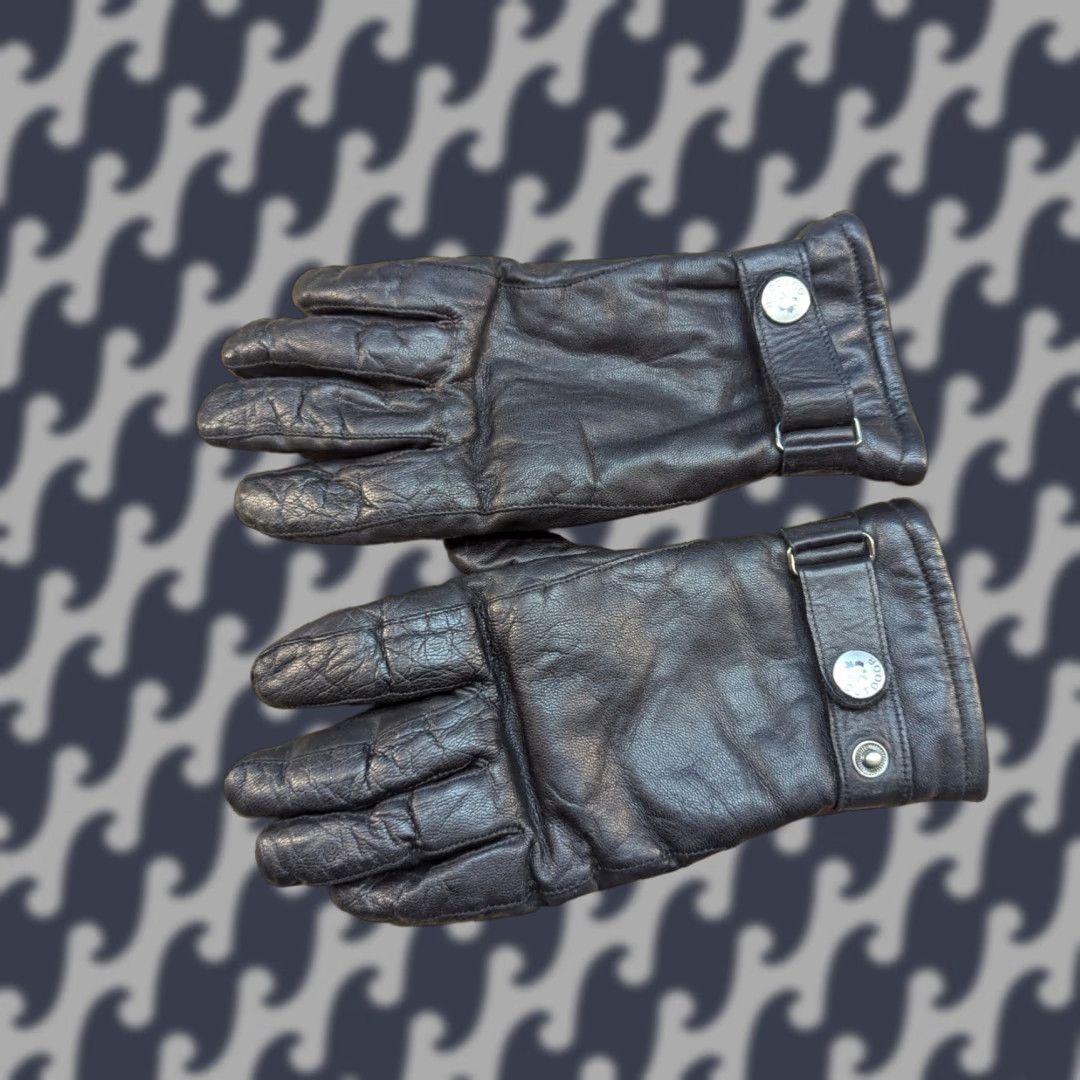 Vintage Genuine Leather Mens Gloves Size 6 Black Lined Warm Thermal Winter Dressmann Glove Mens Winter Black Leather Glove Woman? Size ONE SIZE - 1 Thumbnail