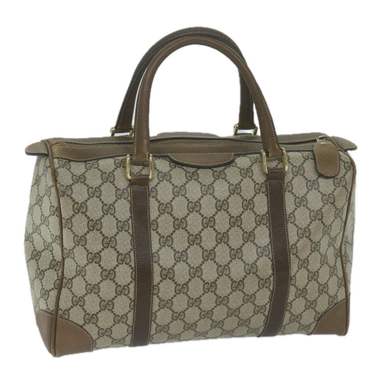 image of Gucci GG Supreme Boston Bag Pvc Beige Auth 65927, Women's