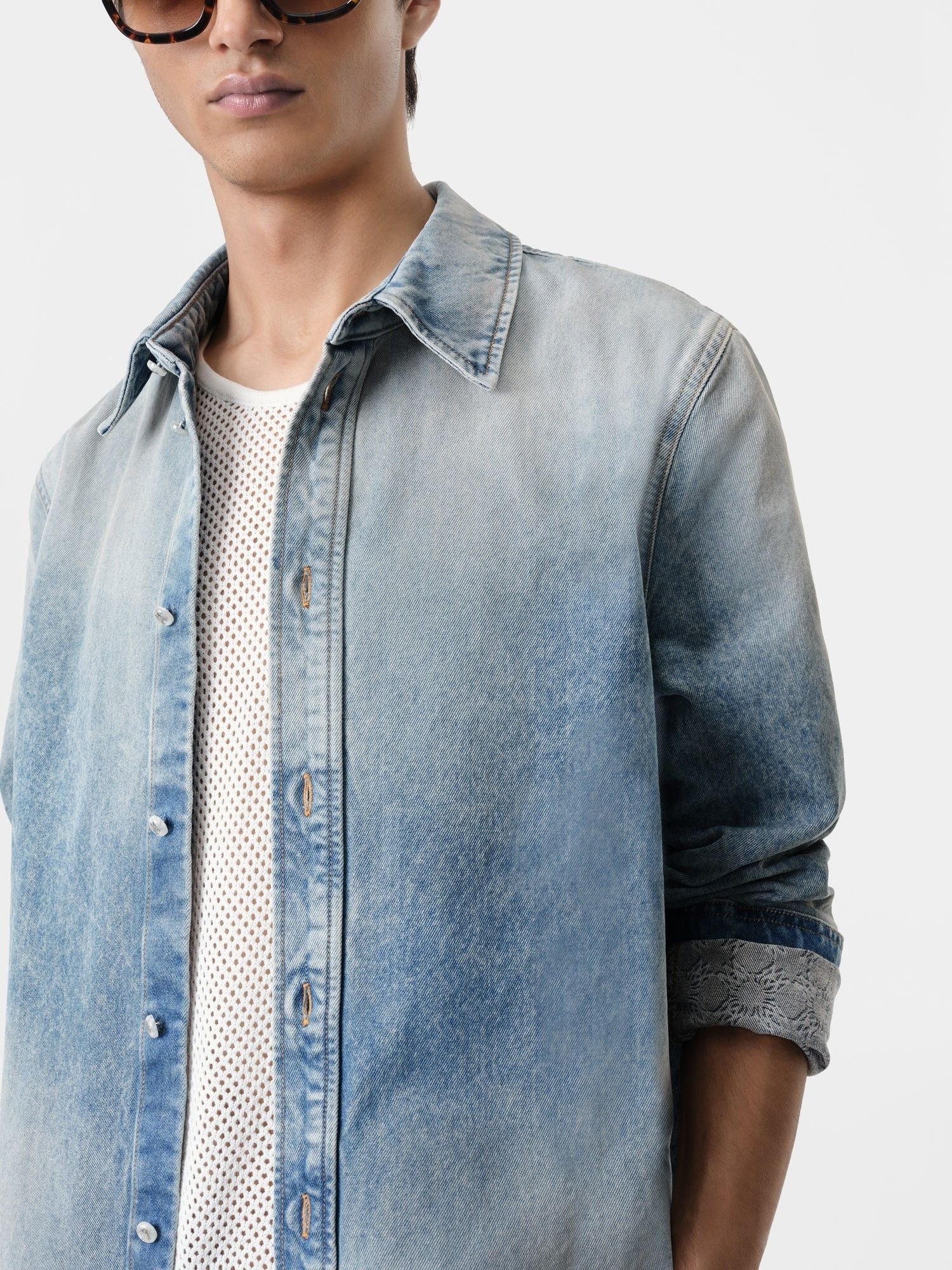 Amiri o1orln1125 MA Quad Shirt in Blue Size US M / EU 48-50 / 2 - 6 Thumbnail