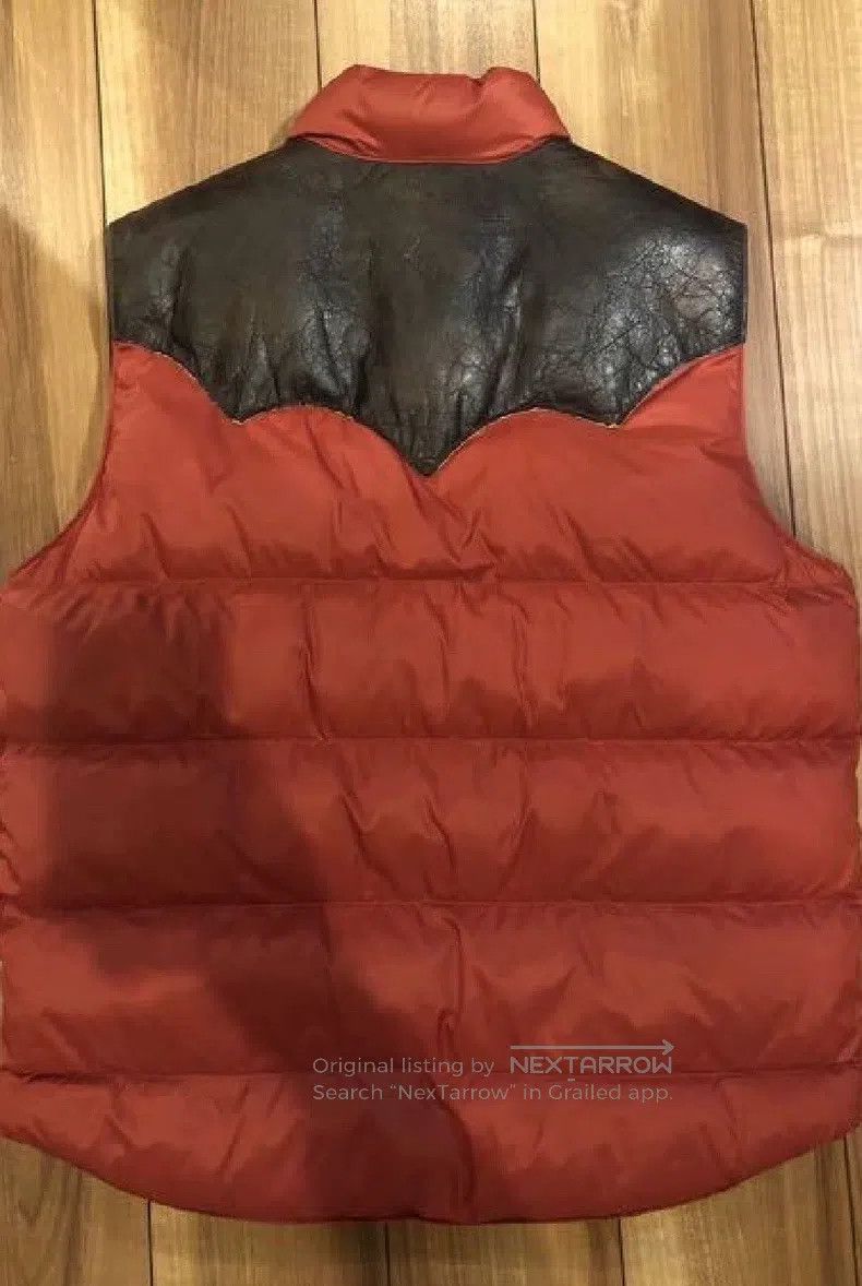 RRL Ralph Lauren RRL Ralph Lauren Puffer Vest with Leather Panels Size US M / EU 48-50 / 2 - 2 Thumbnail