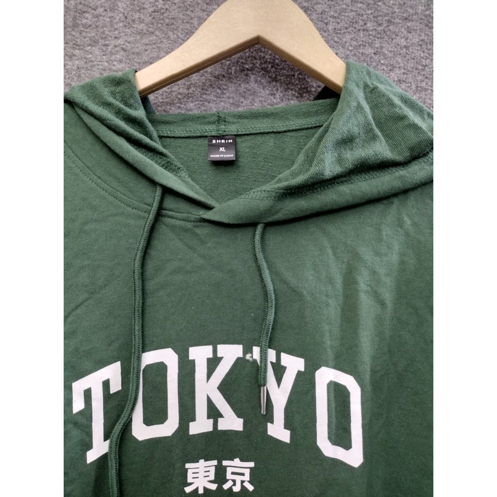 Shein Shein Adult Unisex Tokyo Print Hoodie Sweatshirt XL Green Pullover Hooded Sweatshirt/Beach Theme Mens Womens Size US XL / EU 56 / 4 - 3 Thumbnail