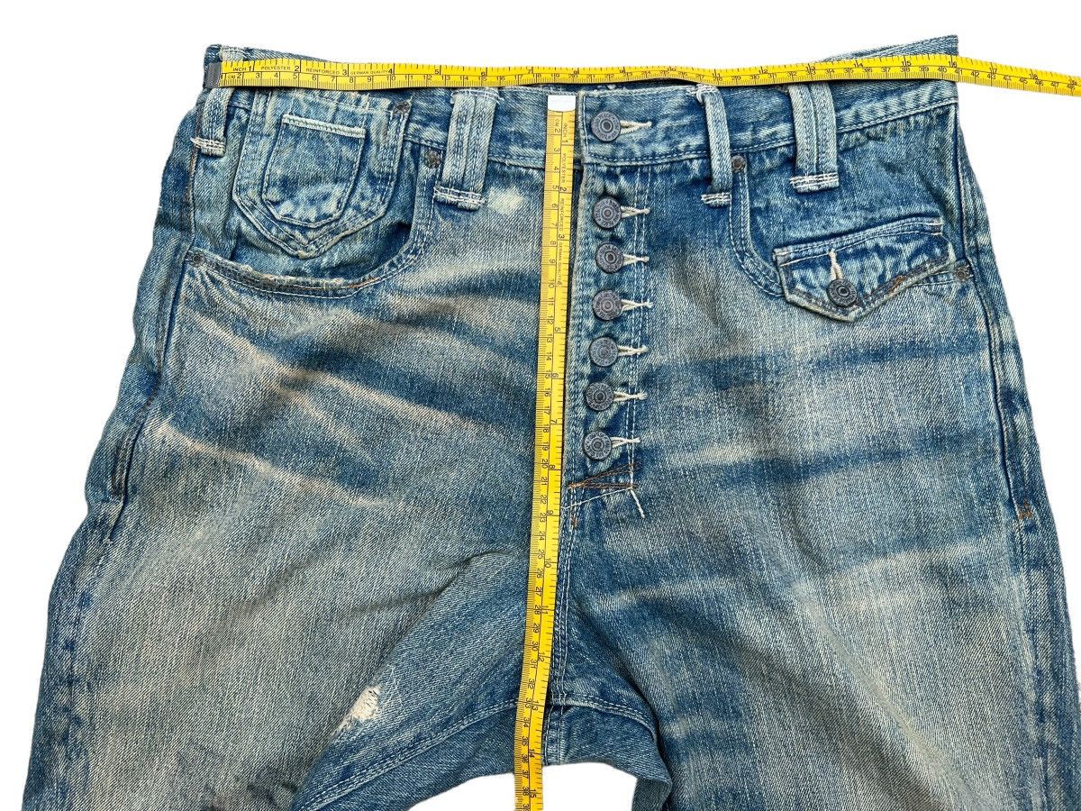 Japanese Brand Bond & Peace Patchwork Distressed Baggy Denim Jeans 32x32 Size US 32 / EU 48 - 11 Thumbnail