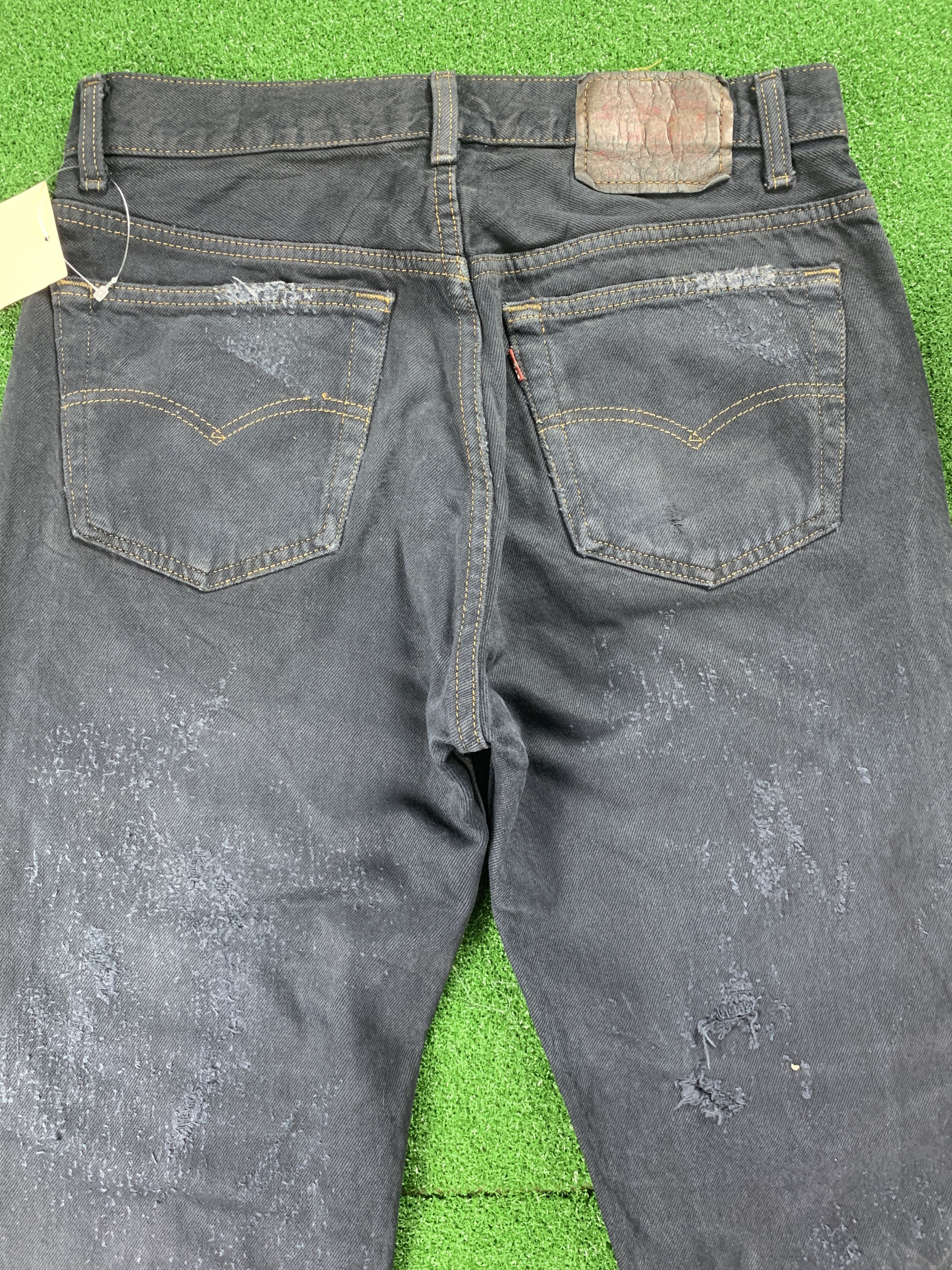 Levi's × Vintage Vintage Levi's 503 Distressed Black Jeans Size US 30 / EU 46 - 10 Thumbnail