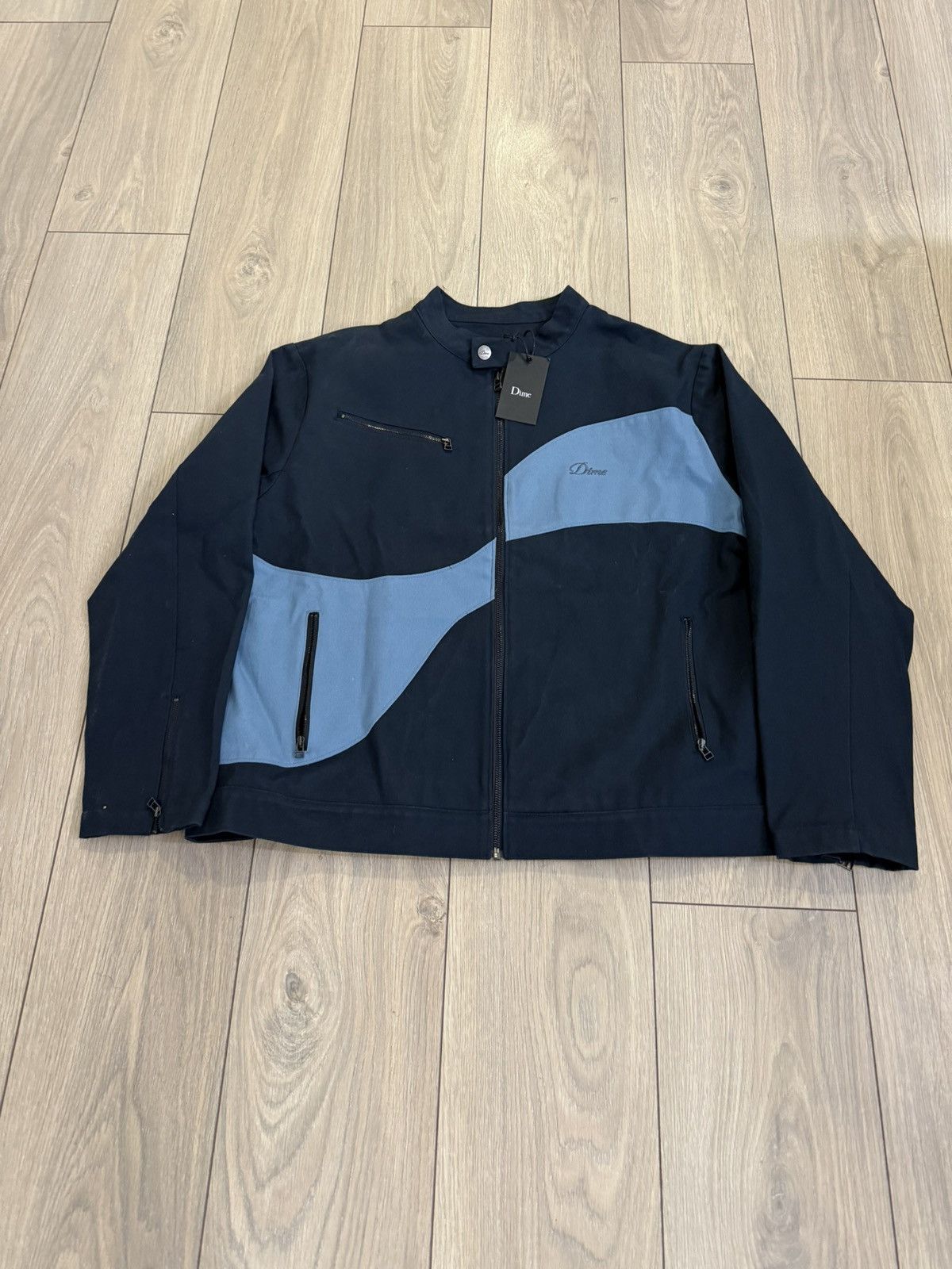 Dime Brand New Dime Navy and Blue Moto Jacket Size US XL / EU 56 / 4 - 2 Thumbnail
