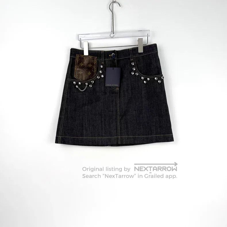 Louis Vuitton Louis Vuitton Washed dark blue presbyopic leather label st Size 37" - 3 Thumbnail