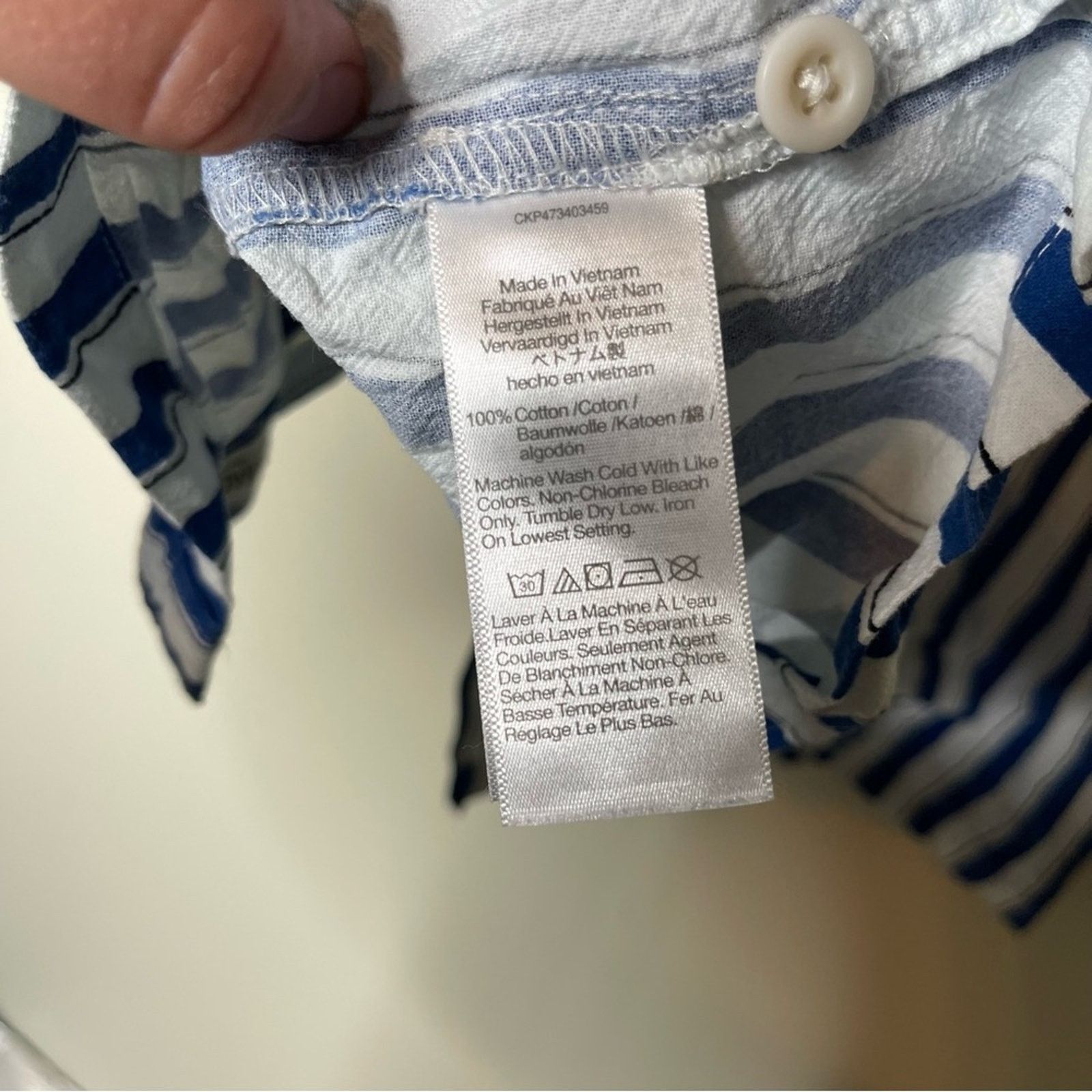 Madewell Madewell Crinkle Cotton Short-Sleeve Shirt Painted Stripe L Size US L / EU 52-54 / 3 - 5 Thumbnail