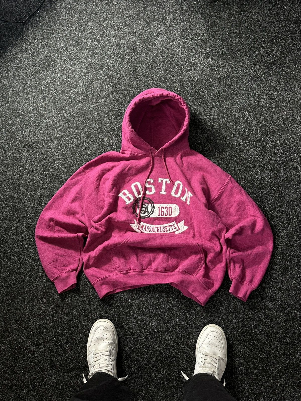 Japanese Brand × Vintage 🚨RARE BOSTON MASSACHUSETTS UNIVERSITY BOXY BIG LOGO HOODIE Size US L / EU 52-54 / 3 - 1 Thumbnail
