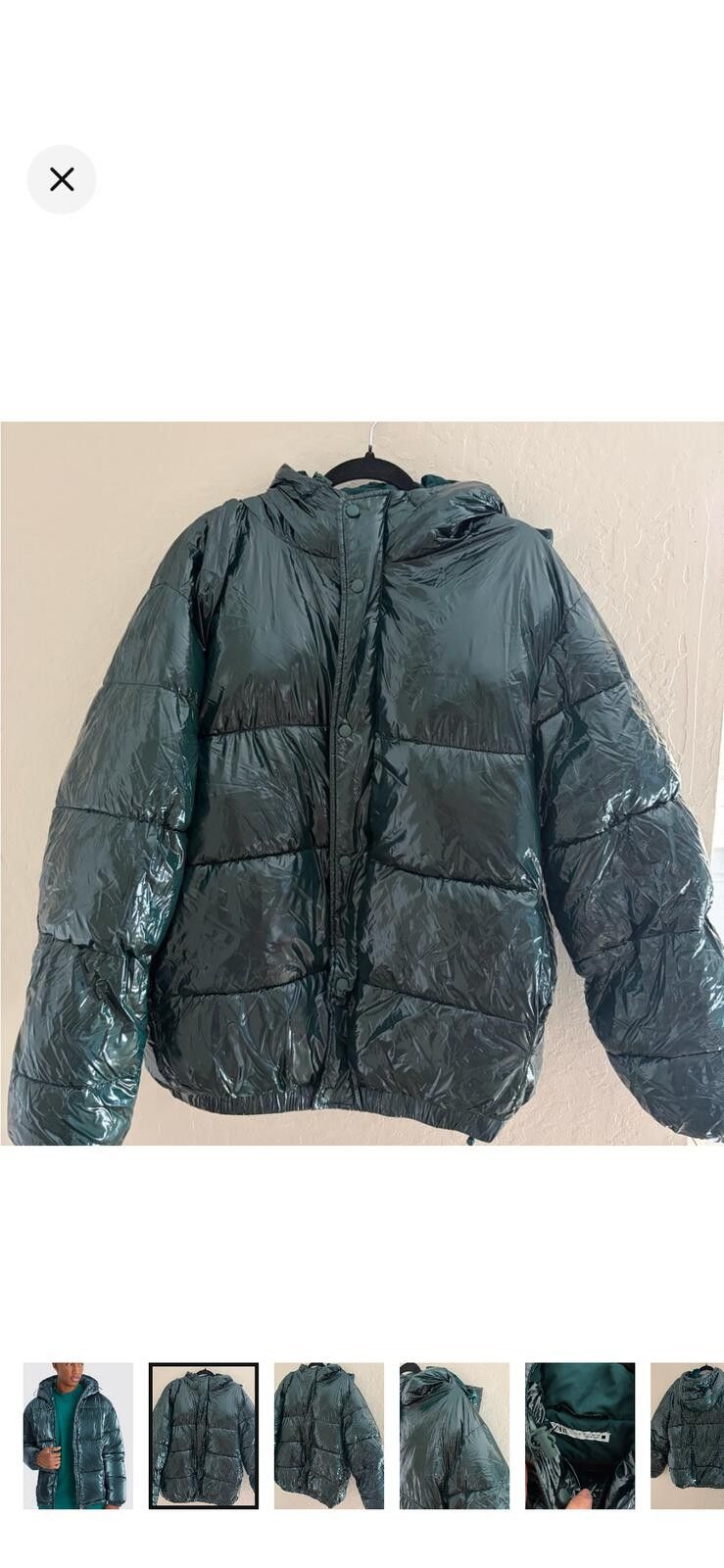 Zara Zara Men's Metallic Puffer Jacket Size US XL / EU 56 / 4 - 1 Thumbnail
