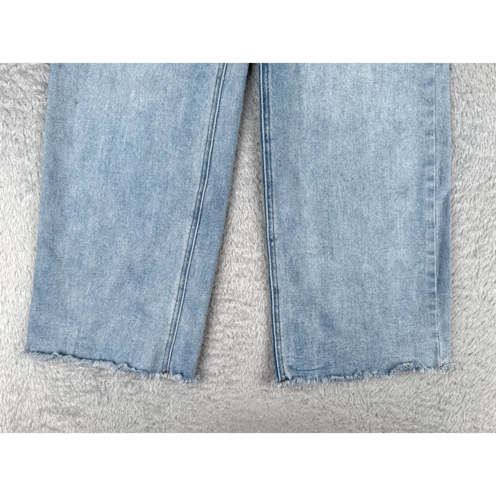 Vintage TNR Jeans Women 25 Blue Denim Wide-Leg High Rise 25x26 Cotton Blend Button Fly 5-Pocket Logo Embroidered Size 42" / US 20 - 2 Thumbnail