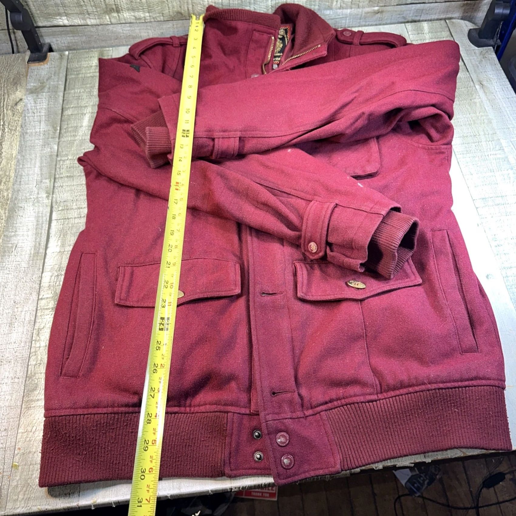 Olive LIVE Mechanics jacket Mens size 2XL red zip front Windbreaker Mik? Size US XXL / EU 58 / 5 - 5 Thumbnail