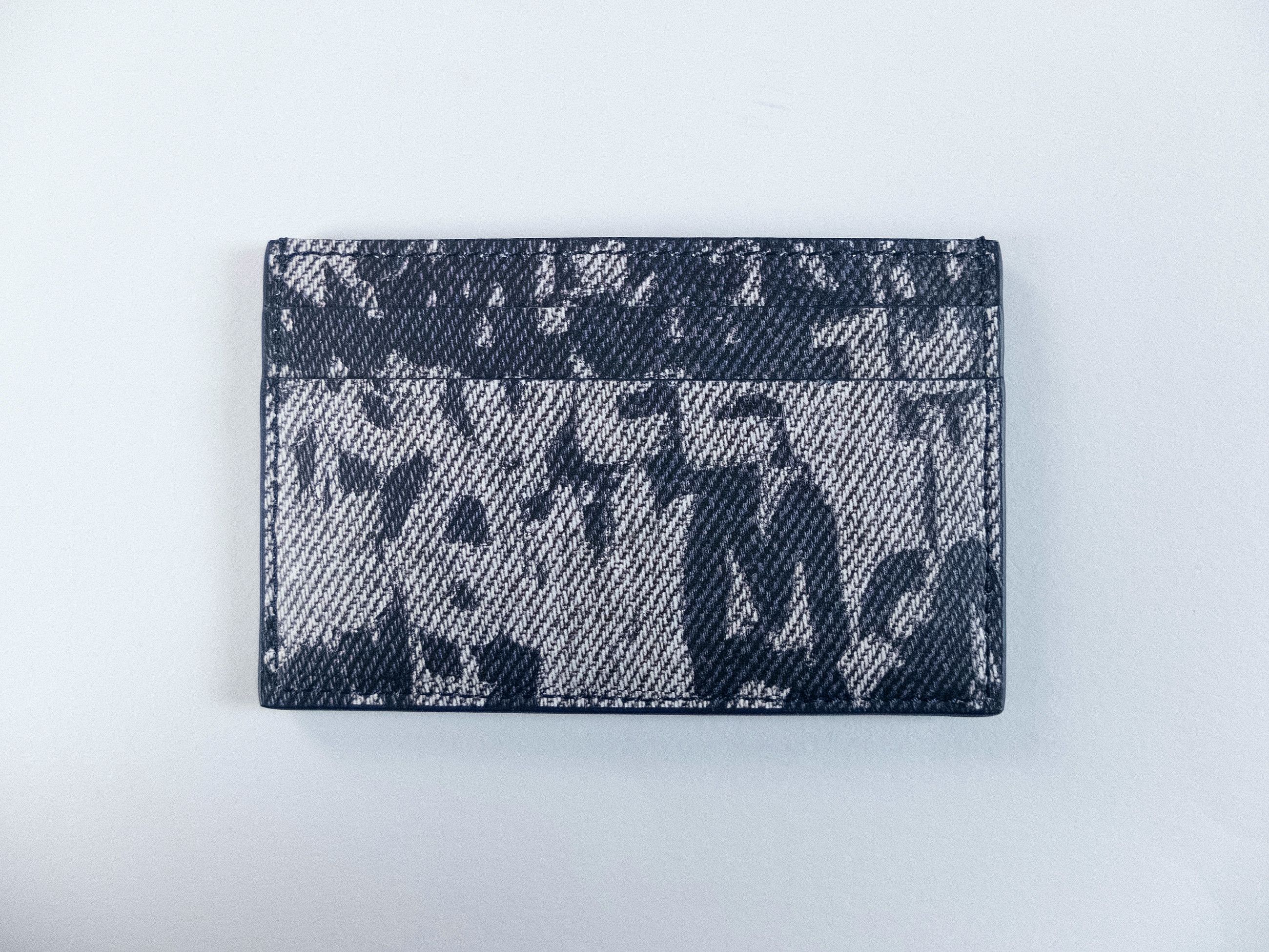 Alexander McQueen ALEXANDER MCQUEEN blue graffiti logo card leather holder q Size ONE SIZE - 2 Thumbnail