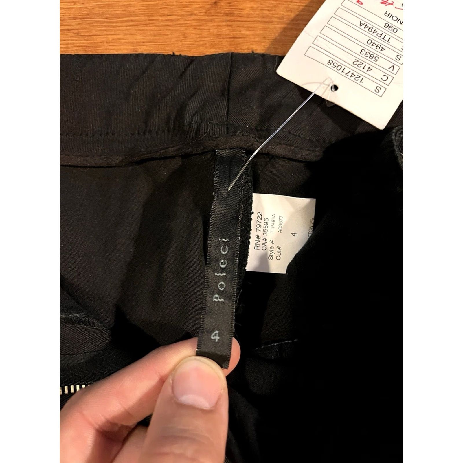 Anthropologie Anthropologie Poleci Gaucho Cropped Pants Women’s 4 Black Wide-Leg Pants Size 27" / US 4 / IT 40 - 7 Thumbnail