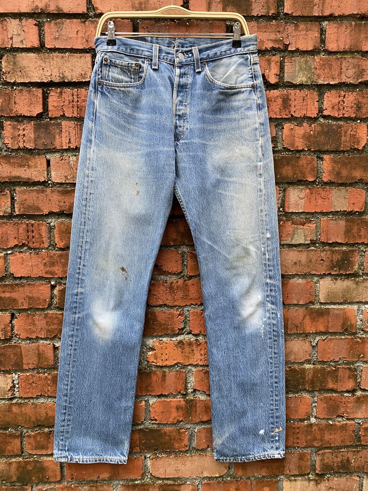 Levi's × Levi's Vintage Clothing × Vintage W31x34 Vintage levi's 501 faded dirty made in USA Size US 31 - 1 Thumbnail