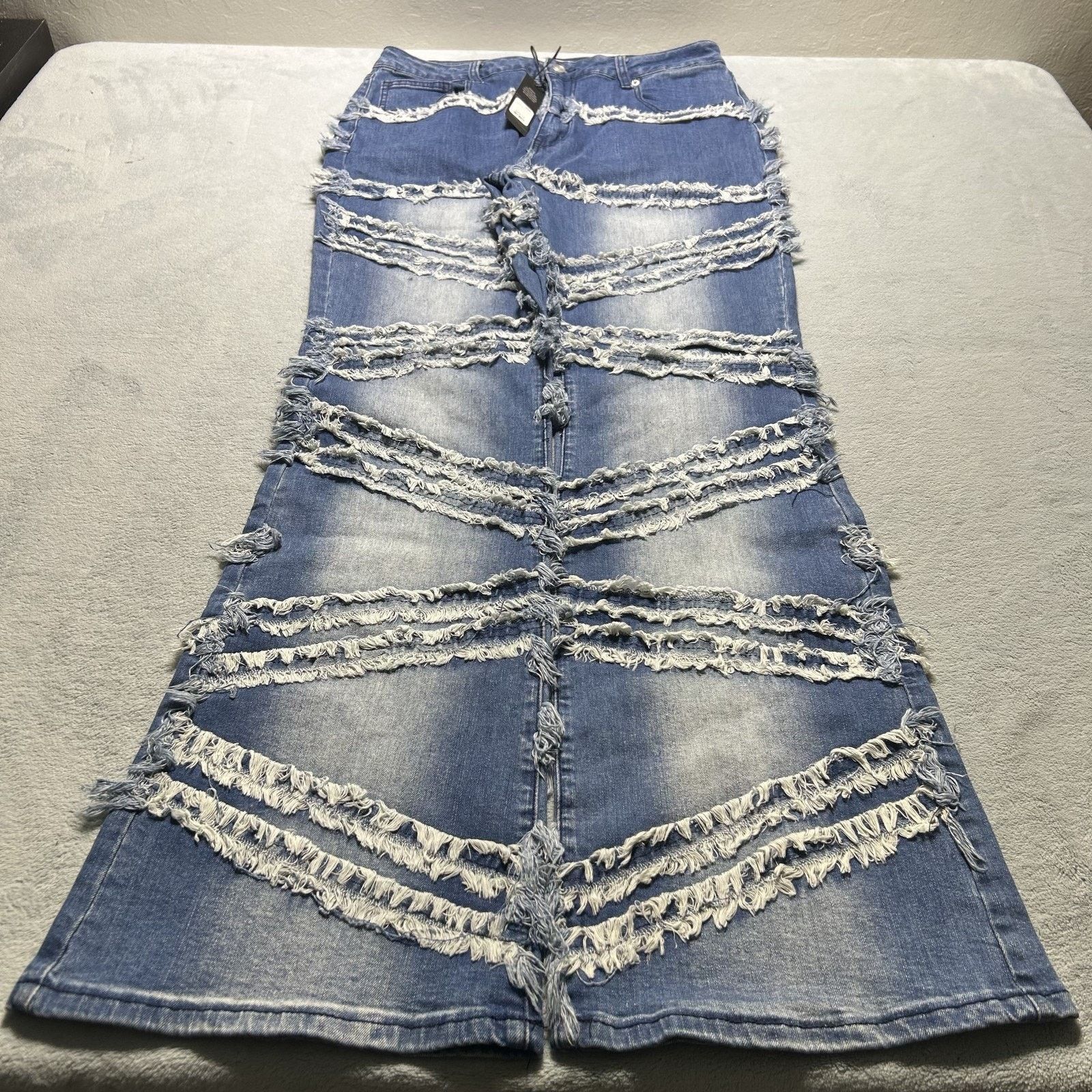Rockstar Games Patchwork Beyond Baggy Stacked Jeans sz 15 32x33 Hamilton Size 32" / US 10 / IT 46 - 1 Thumbnail