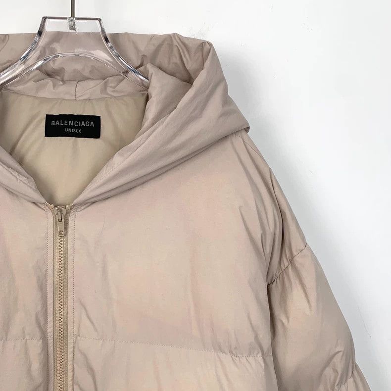 Balenciaga Balenciaga Nude pink logo embroidered hooded zipper down j Size L / US 10 / IT 46 - 3 Thumbnail