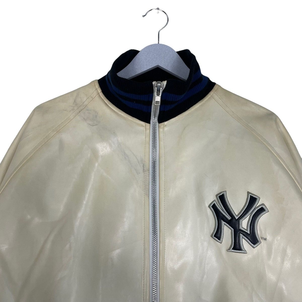 MLB × New York Yankees 💥NEW YORK YANKEES PU LEATHER BOMBER JACKET Size US L / EU 52-54 / 3 - 3 Thumbnail