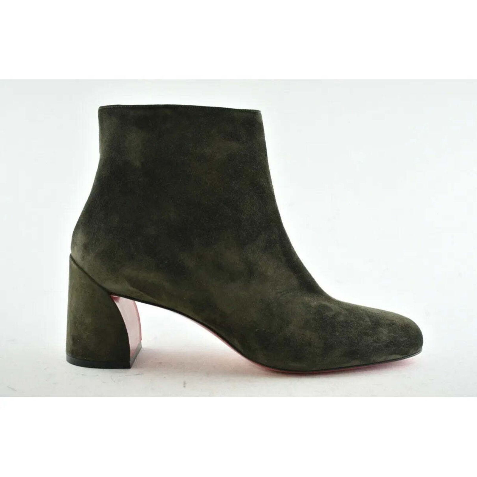 Christian Louboutin Christian Louboutin Turela 55 Bosco Green Suede Ankle Short Size US 6.5 / IT 36.5 - 3 Thumbnail