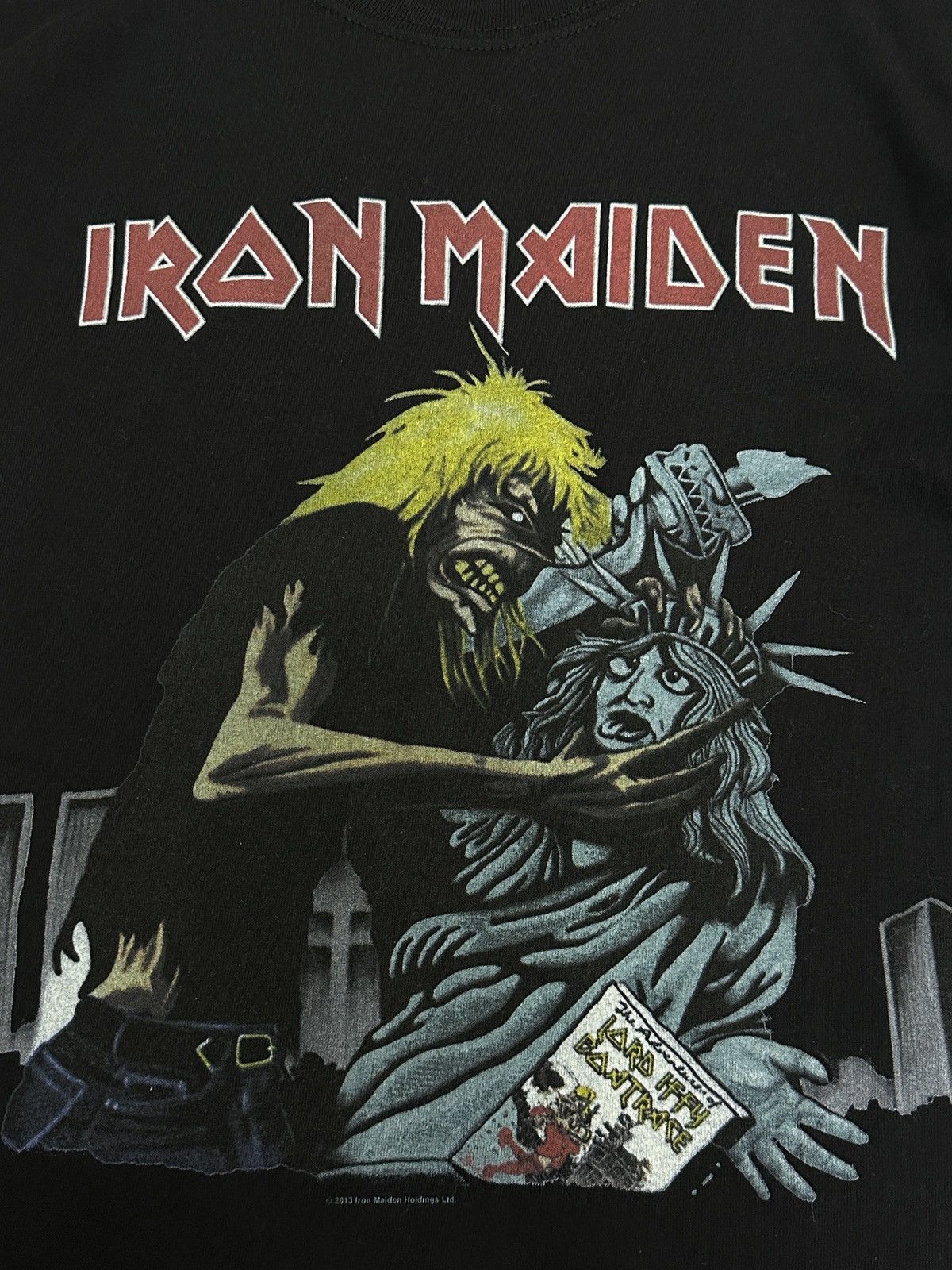Band Tees Rare 2013 Iron Maiden Statue Of Liberty Band T-Shirt Black M Size US M / EU 48-50 / 2 - 2 Thumbnail