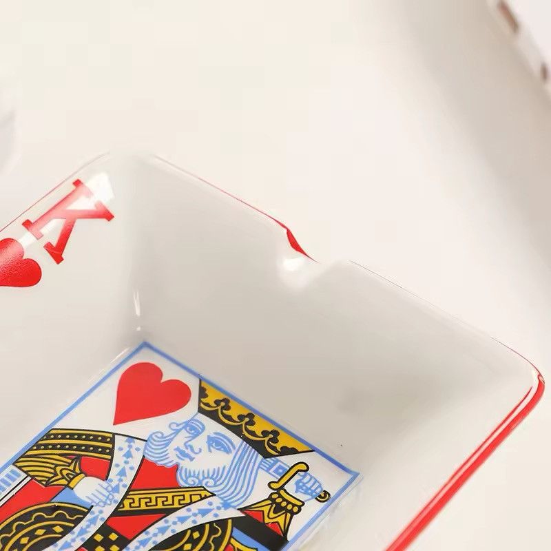 Other Poker Ceramic Cigarette Ashtray Size ONE SIZE - 5 Thumbnail