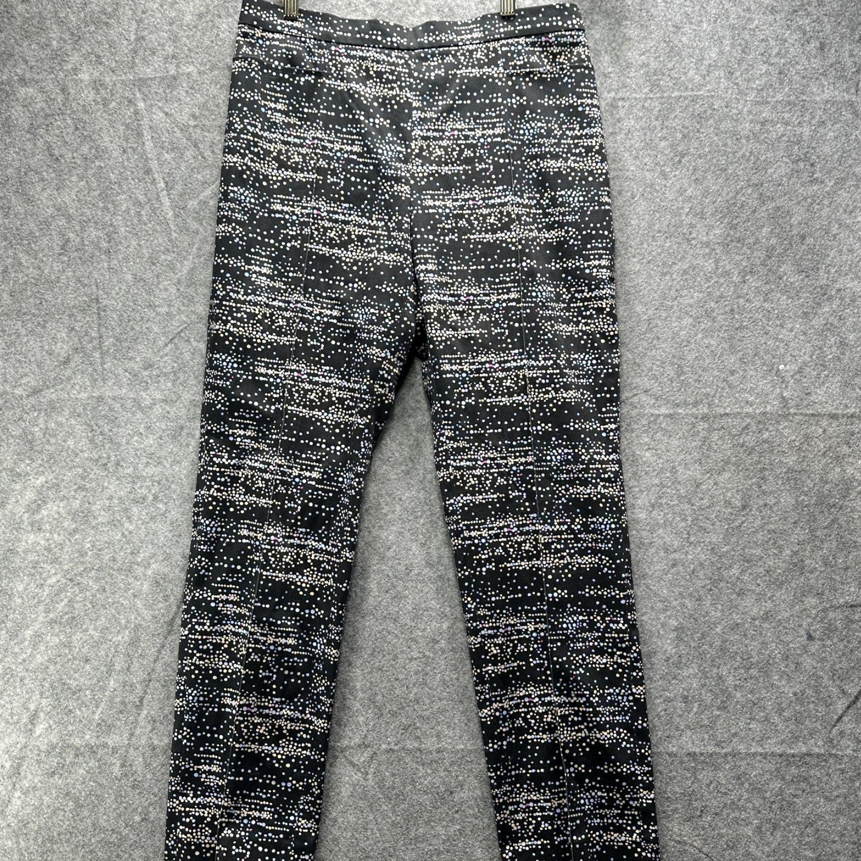 Vintage Akris punto Pants Womens 6 Black Polka Dot Ankle Straight Leg Stretch Trousers Size 28" / US 6 / IT 42 - 3 Thumbnail