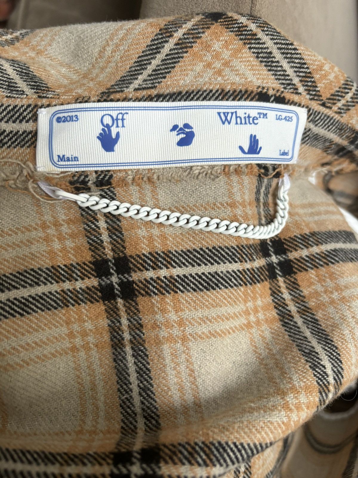 Off-White Off-White Main Check Shacket - Beige Black Size US L / EU 52-54 / 3 - 3 Thumbnail