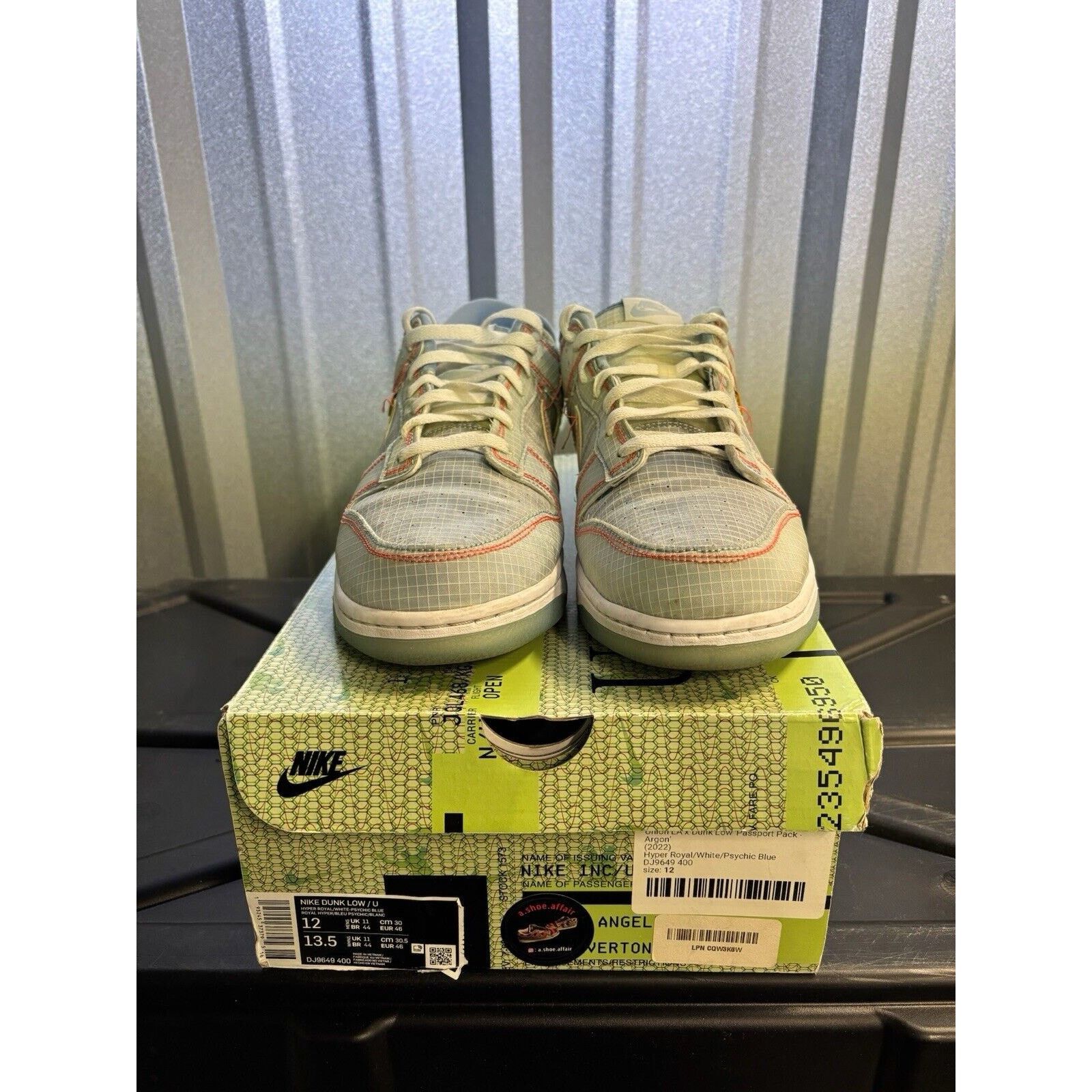 Nike Size 12 - Nike Dunk Low x Union LA Passport Pack - Argon Size US 12 / EU 45 - 5 Thumbnail