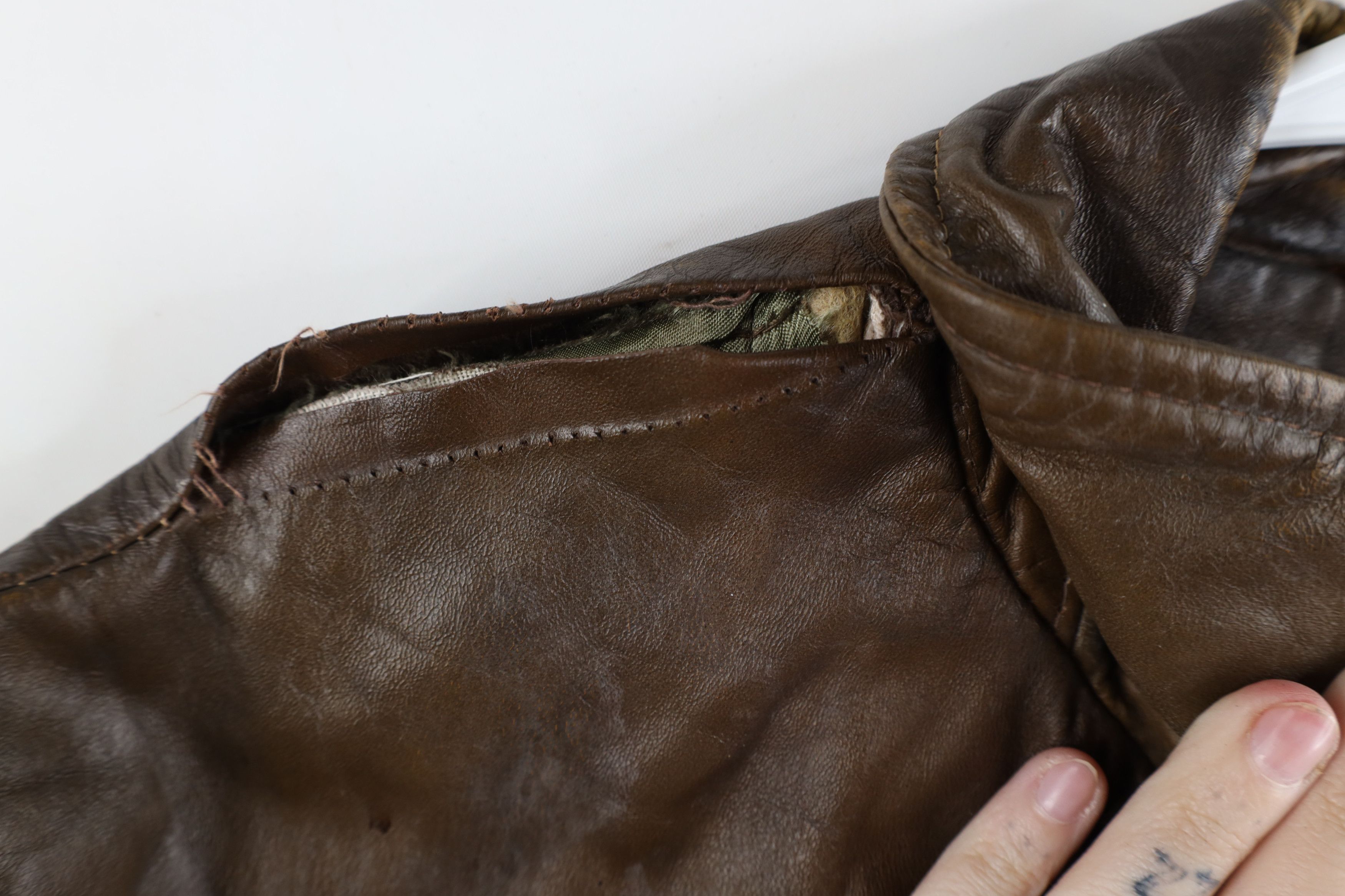 Vintage Vintage 70s Streetwear Leather Jacket Coat Brown USA Size US L / EU 52-54 / 3 - 8 Thumbnail