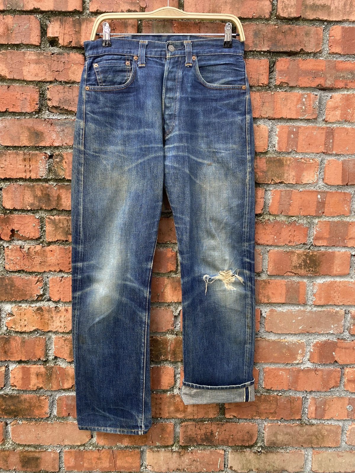 Levi's × Levi's Vintage Clothing × Vintage W31x30.5 vintage levi's 501xx redline big E denime USA Size US 31 - 1 Thumbnail